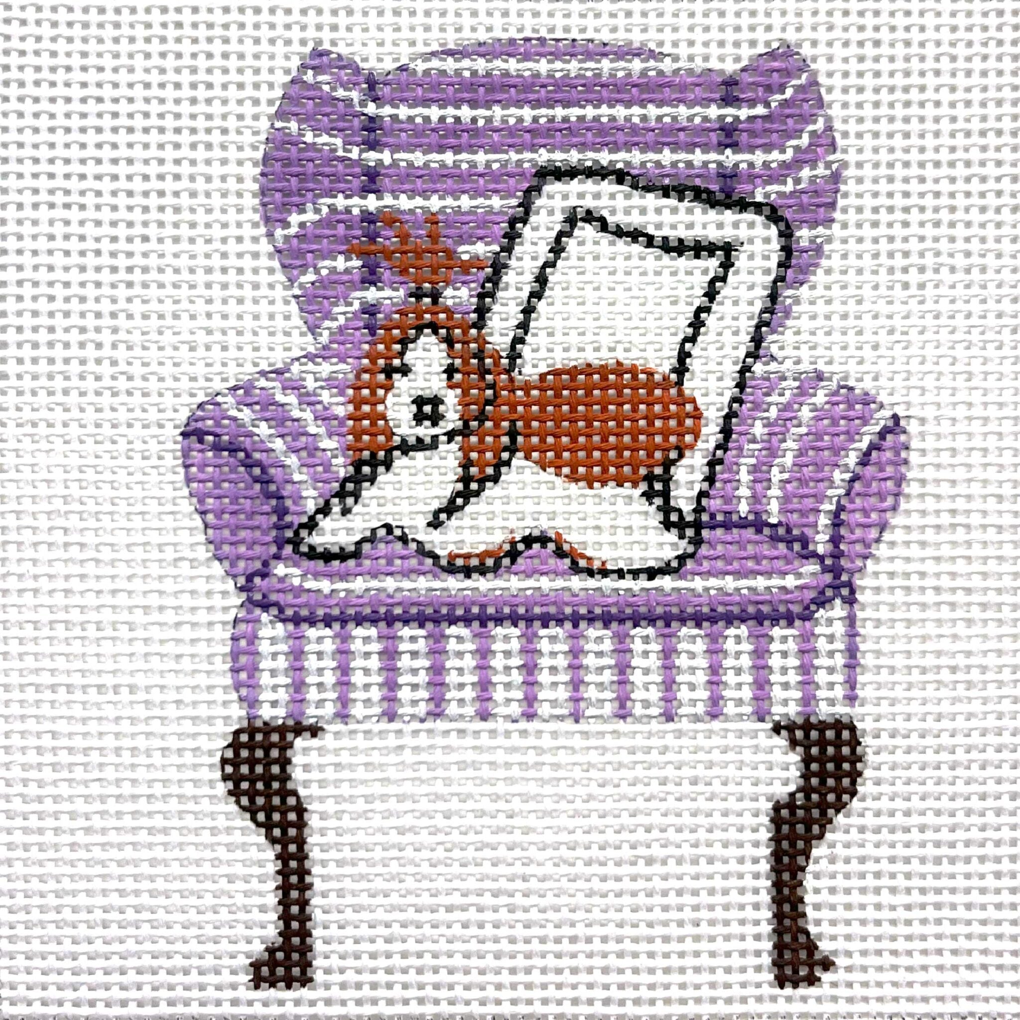 Pup on Purple Chair AP4907