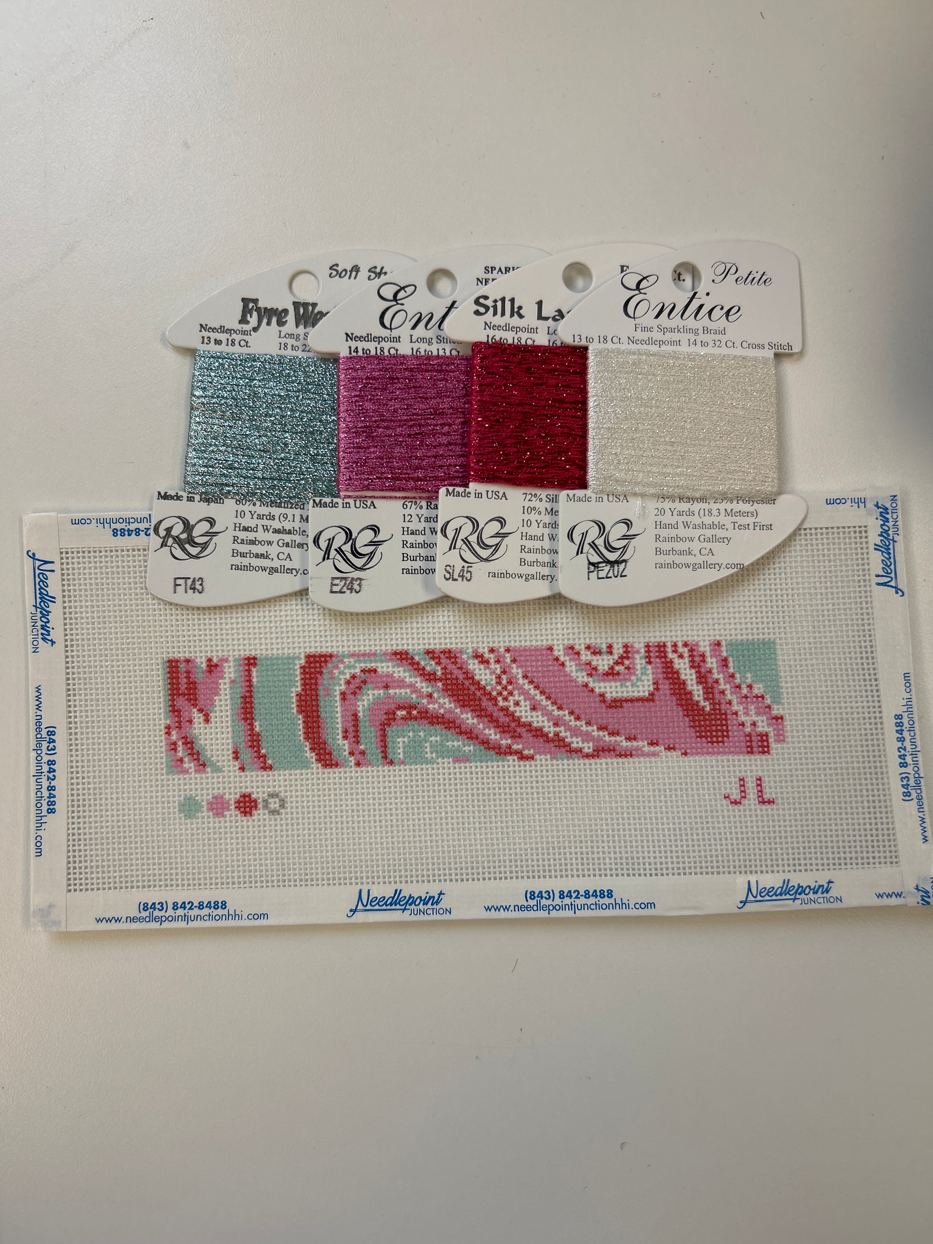 Pink with Teal/Red Marble Cuff Kit