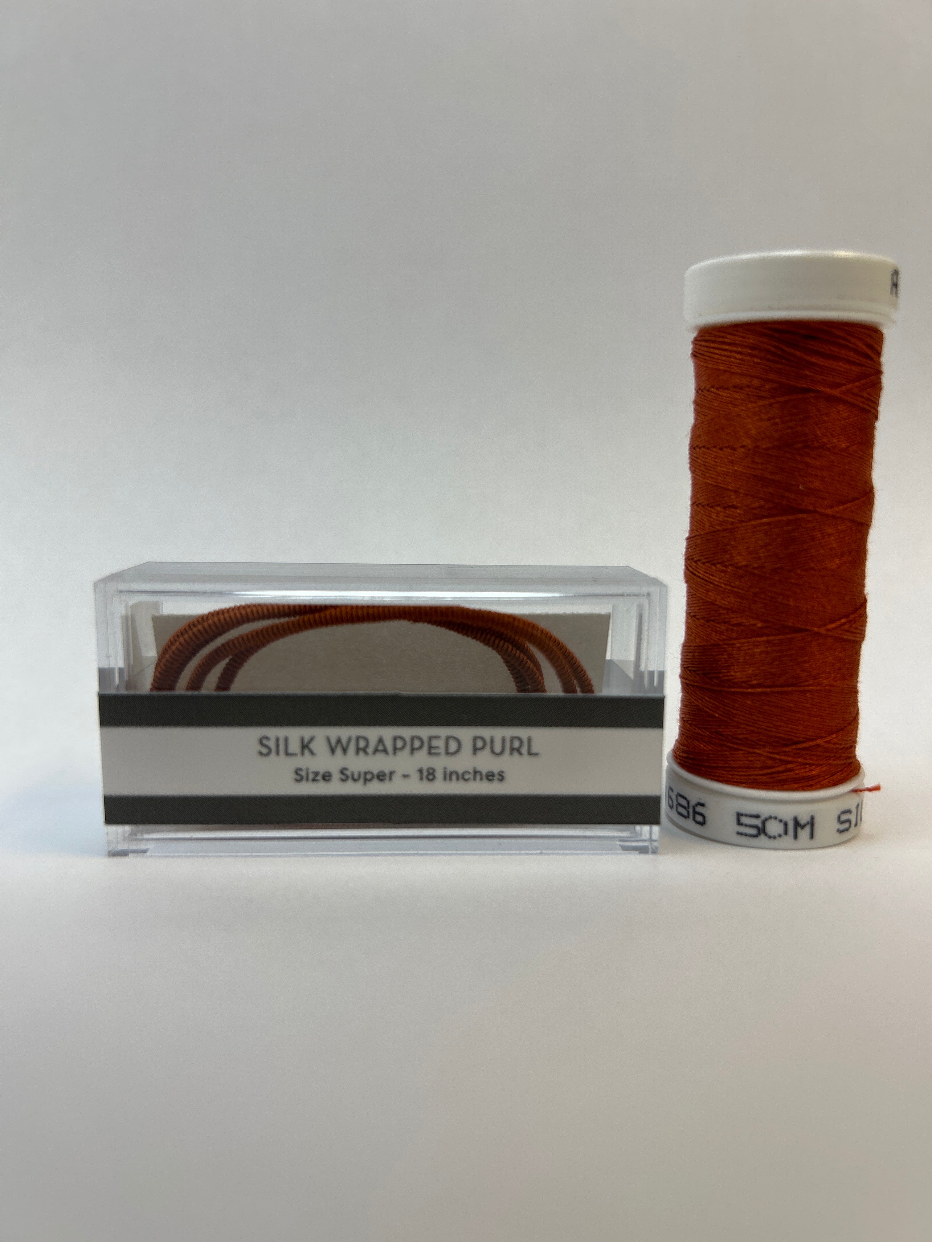 Silk Wrapped Purl Super Size with Couching Thread