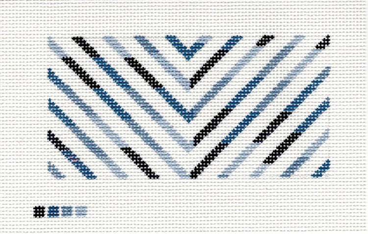 Anne Fisher Blue Chevron 3 x 6 Insert AF189