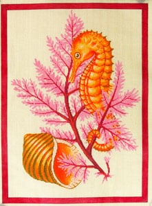 Seahorse & Shells Pink C-530b
