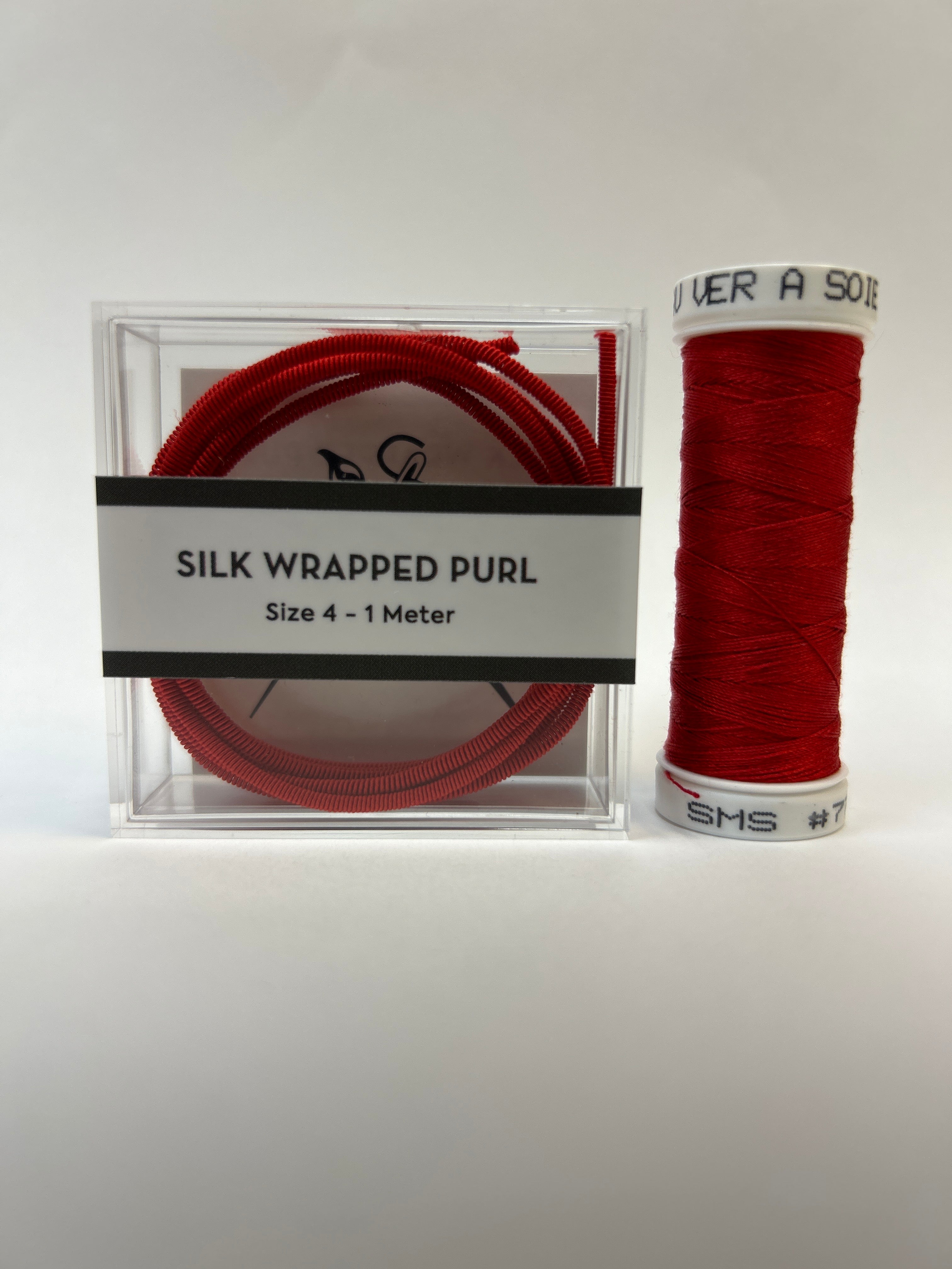 Silk Wrapped Purl Size 4 with Couching Thread