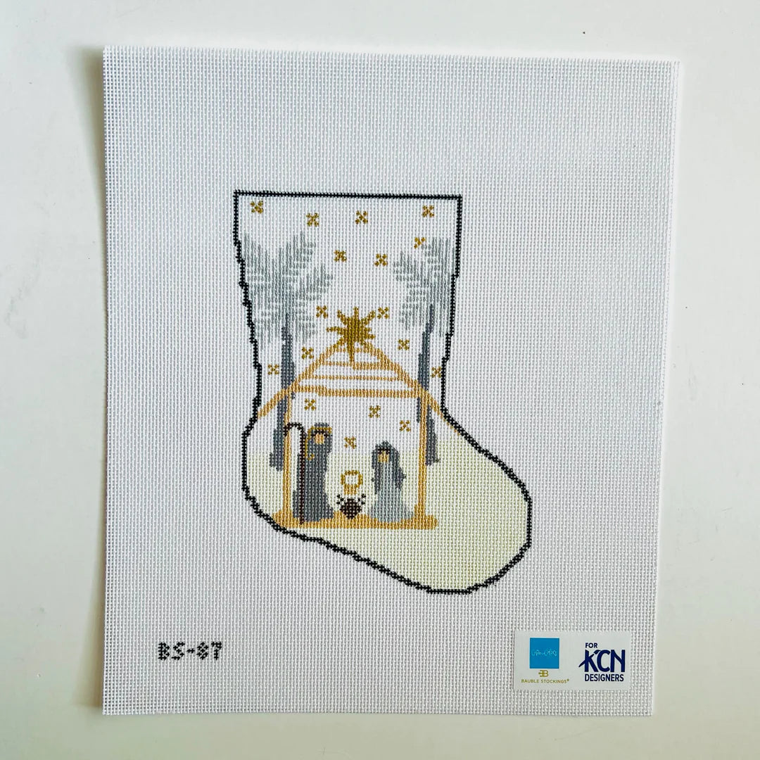 O Holy Night Ornament Sized Bauble Stocking Canvas BS87