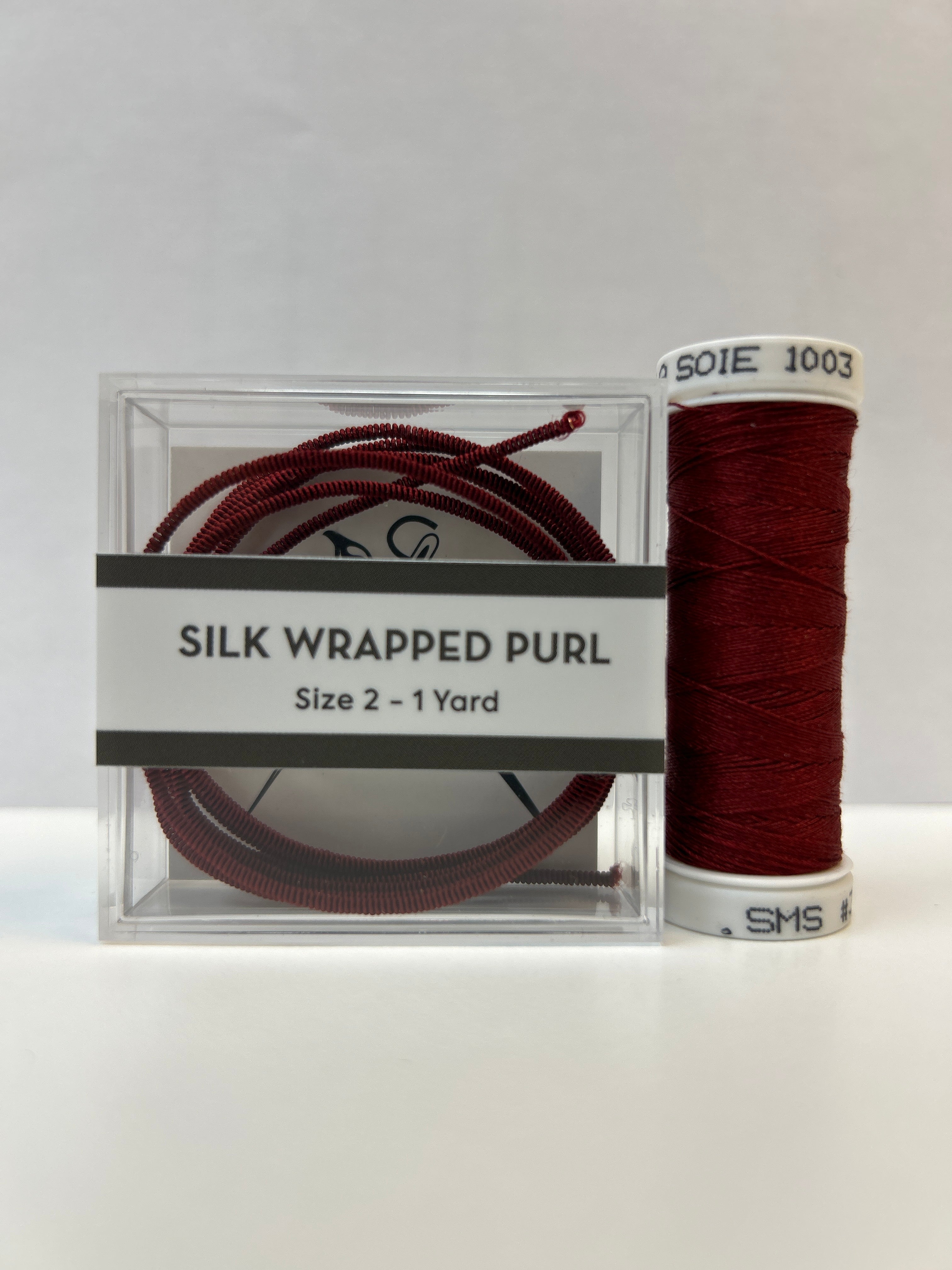 Silk Wrapped Purl Size 2 with Couching Thread