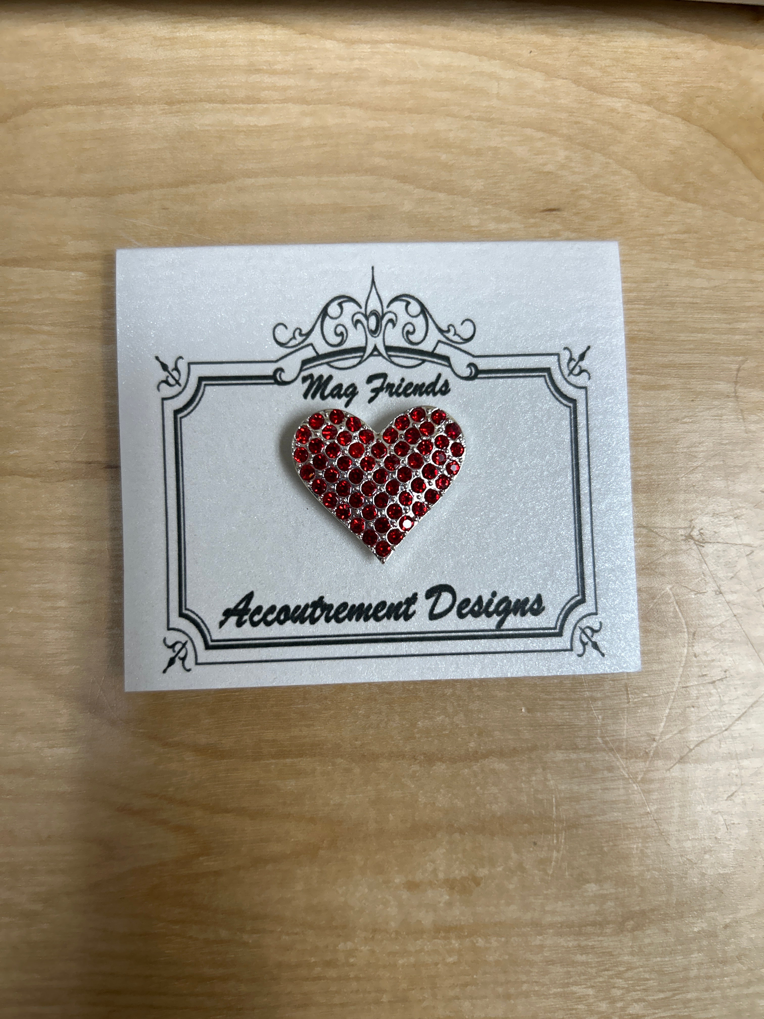 Red Crystal Heart Needleminder