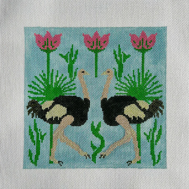 Ostriches with Palms KCD4496