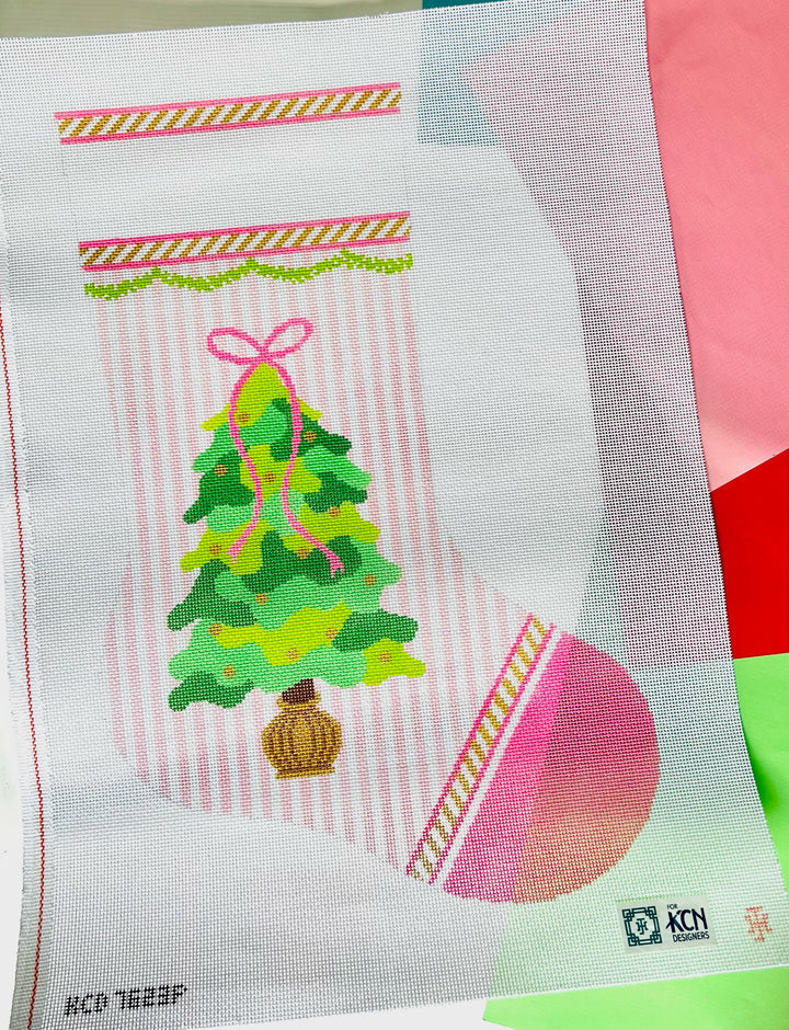 Tree on Pink Stocking KCD7624P