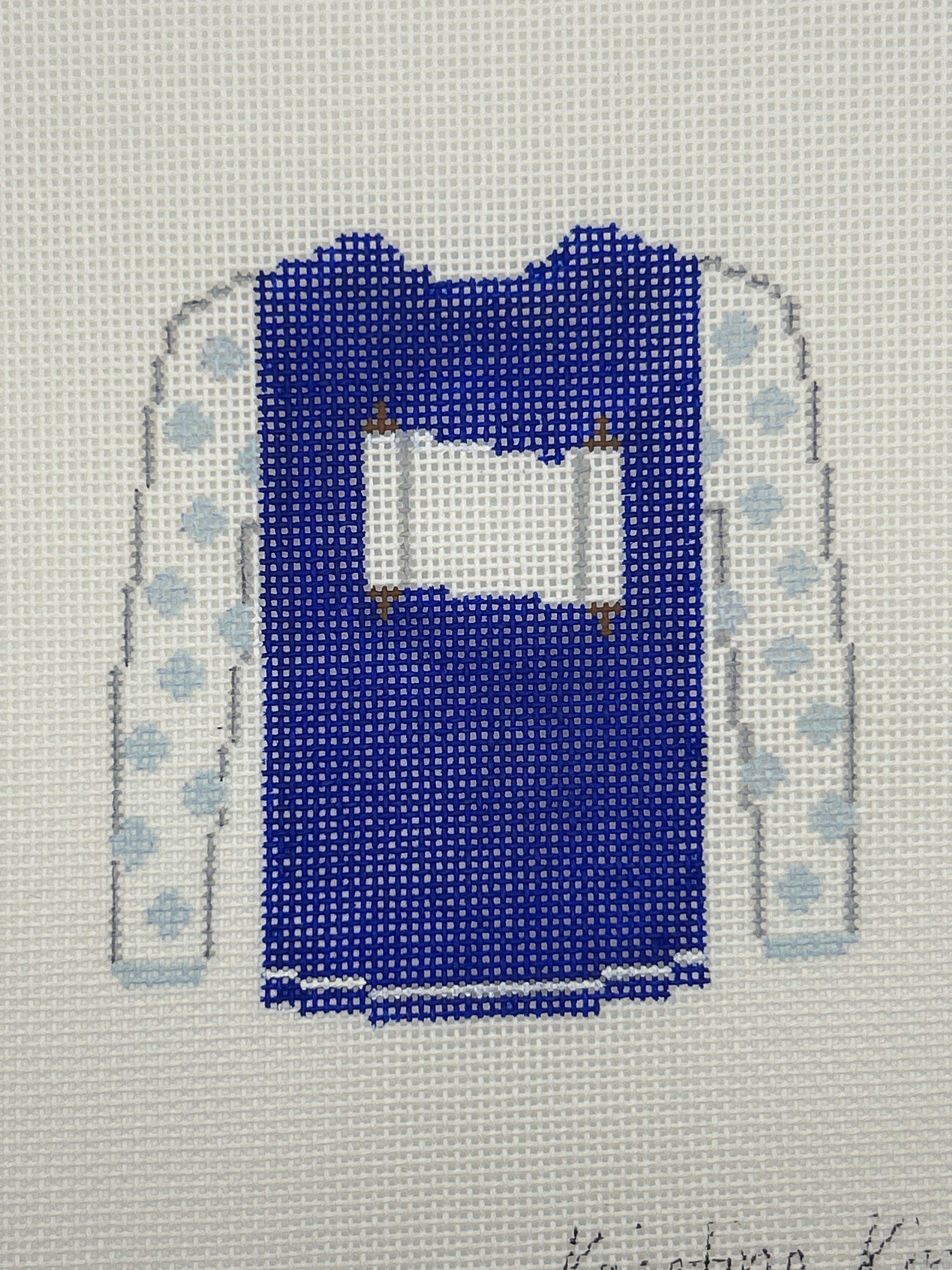 Torrah on Royal Blue Sweater O-212B