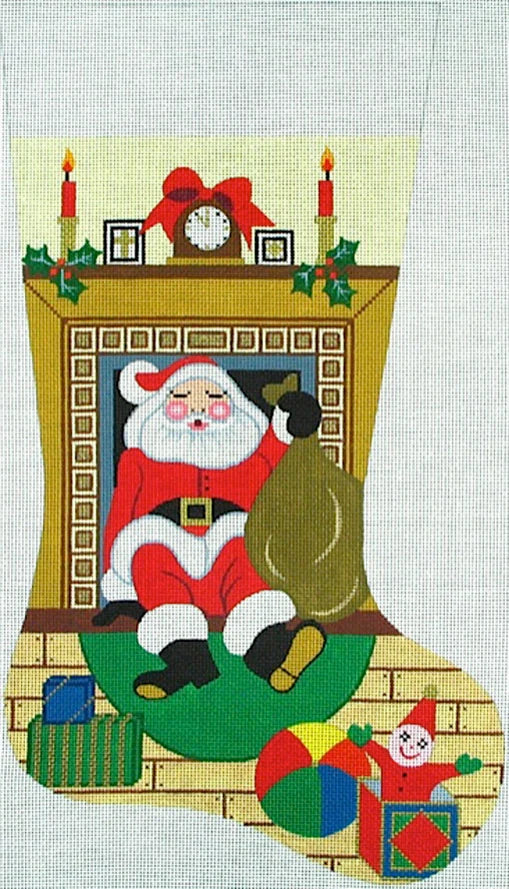 Santa in Fireplace DX104