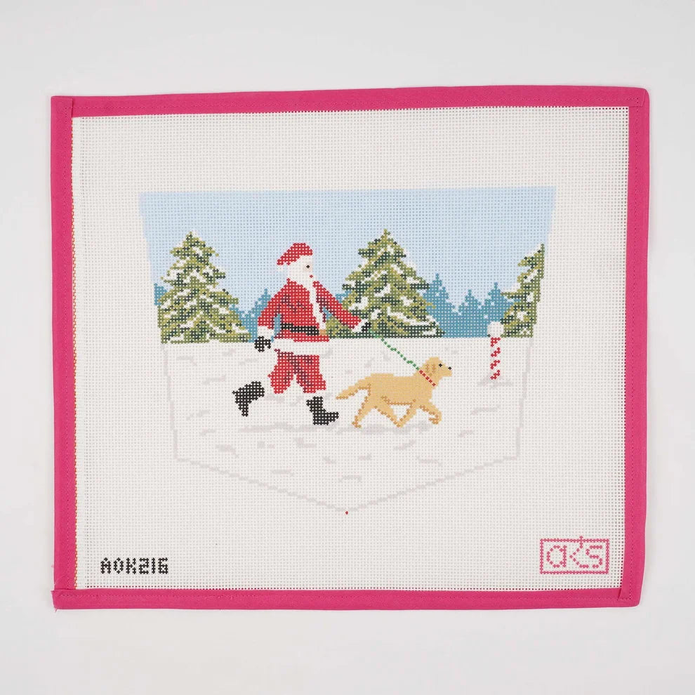 Dog Walking Stocking - Yellow lab AOK216