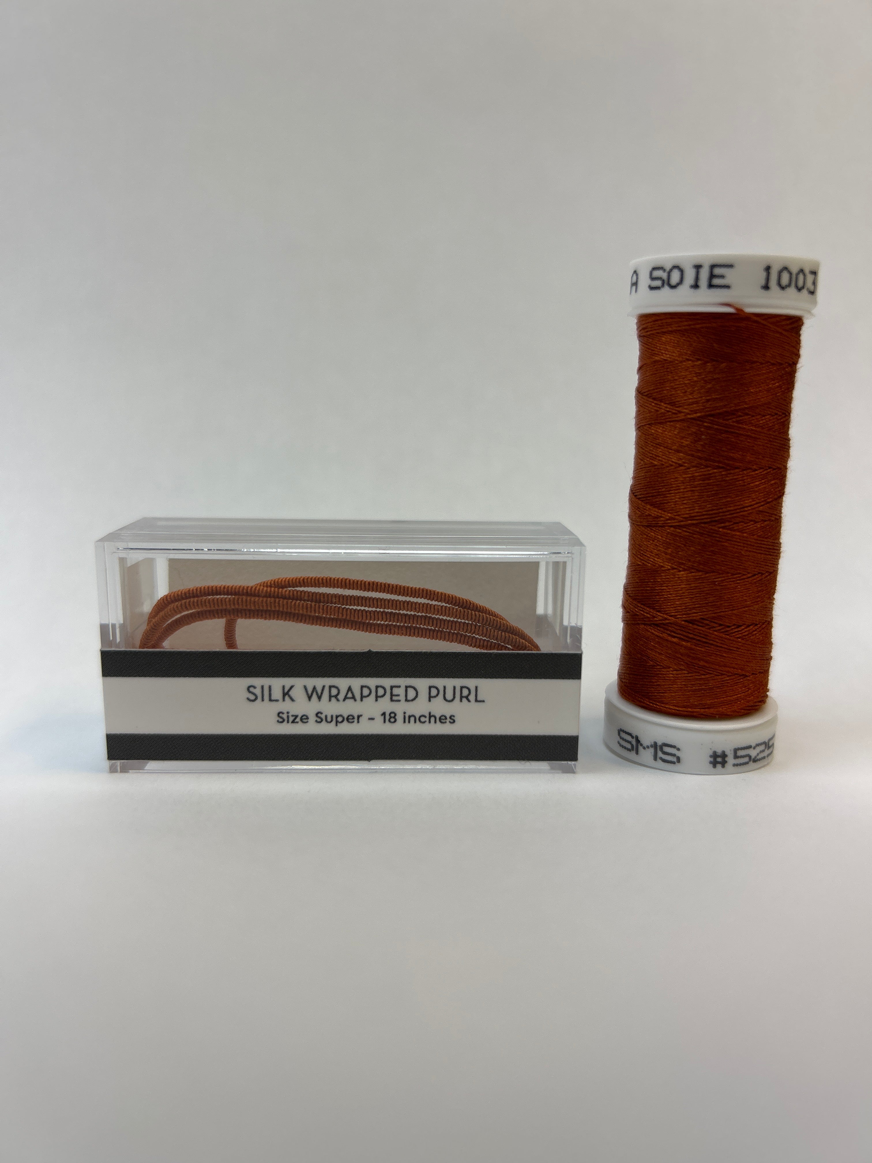 Silk Wrapped Purl Super Size with Couching Thread