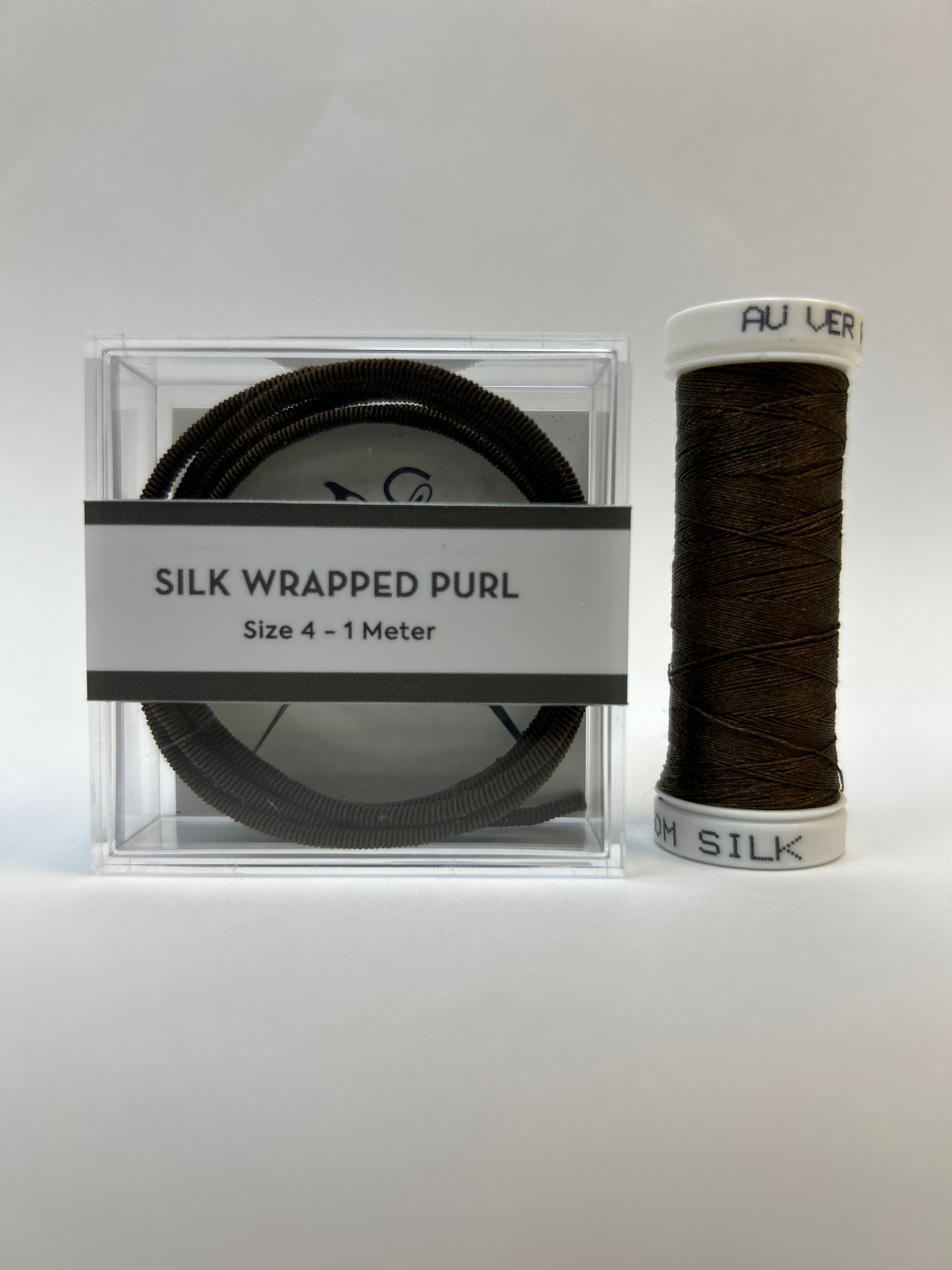 Silk Wrapped Purl Size 4 with Couching Thread
