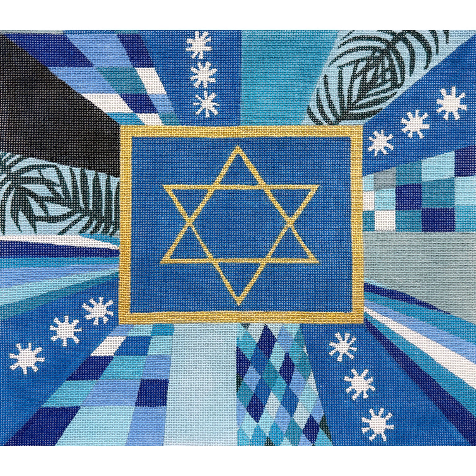 Star of David Blue Monochromatic EA146