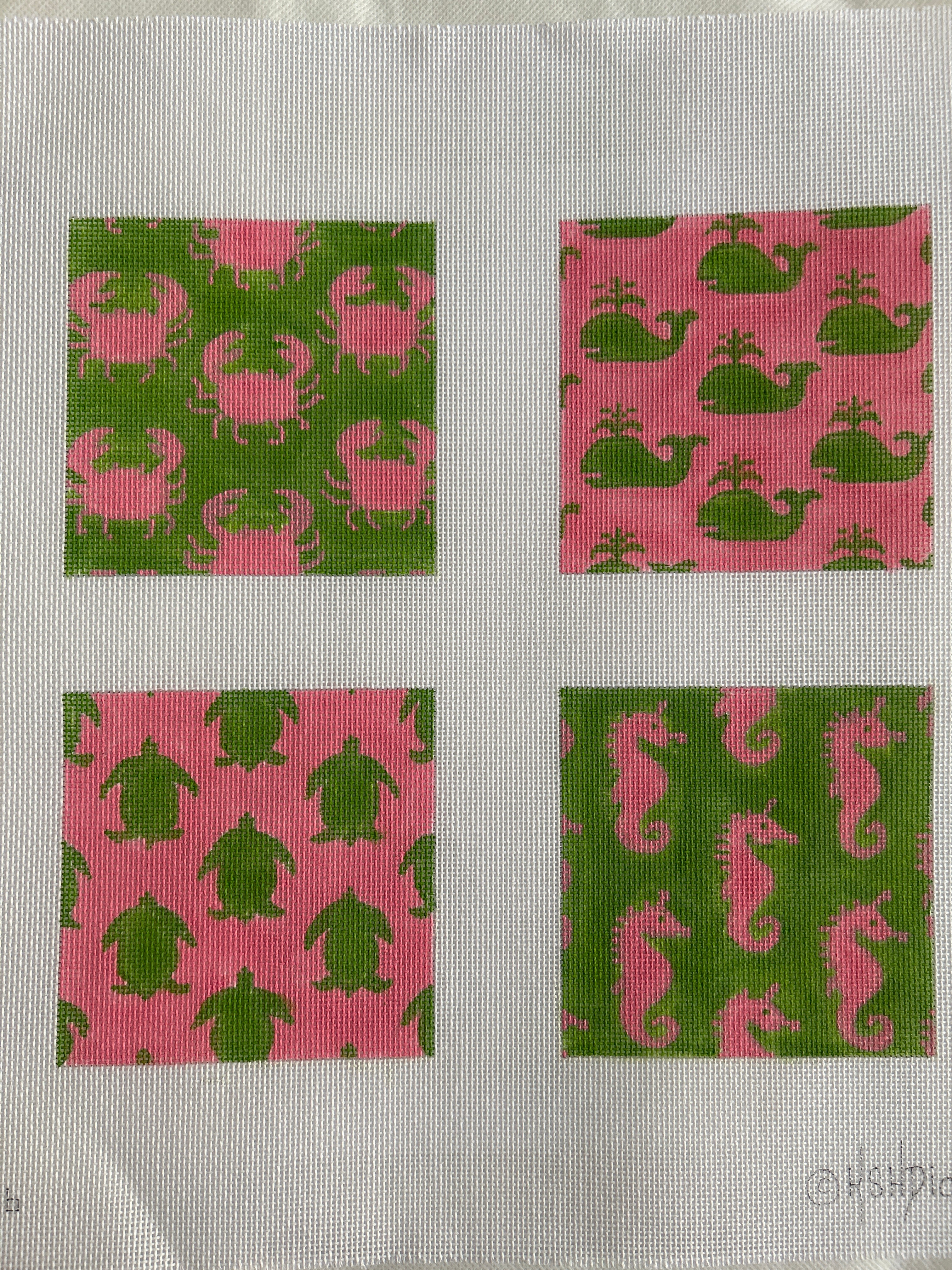 Pink and Green Ocean Friend Coasters CO4-06