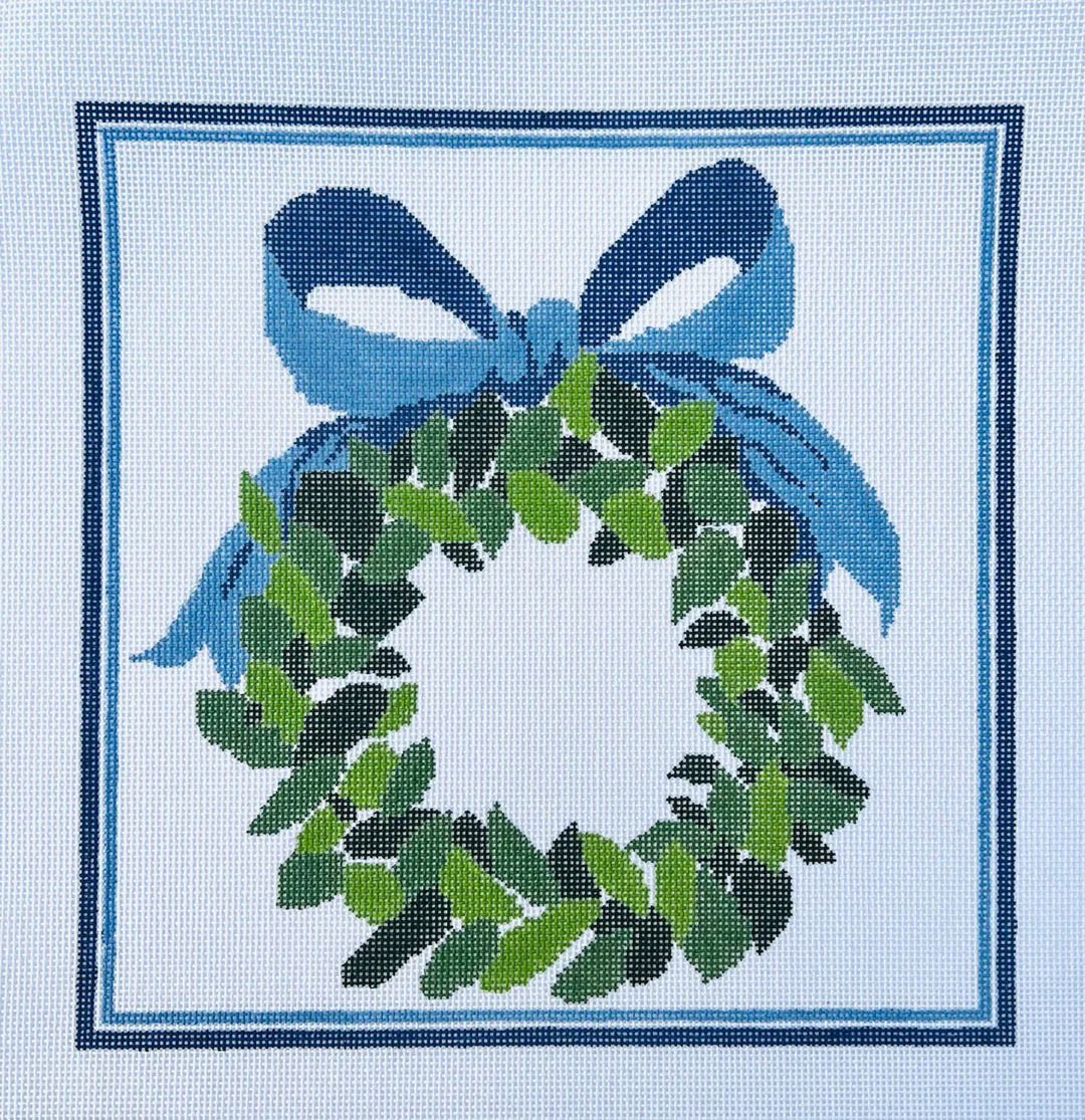 Blue Wreath Pillow KCD4500