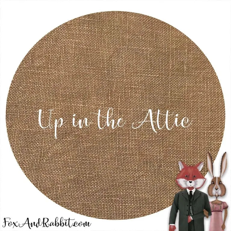 Up in the Attic 32 Count Linen Fat Quarter