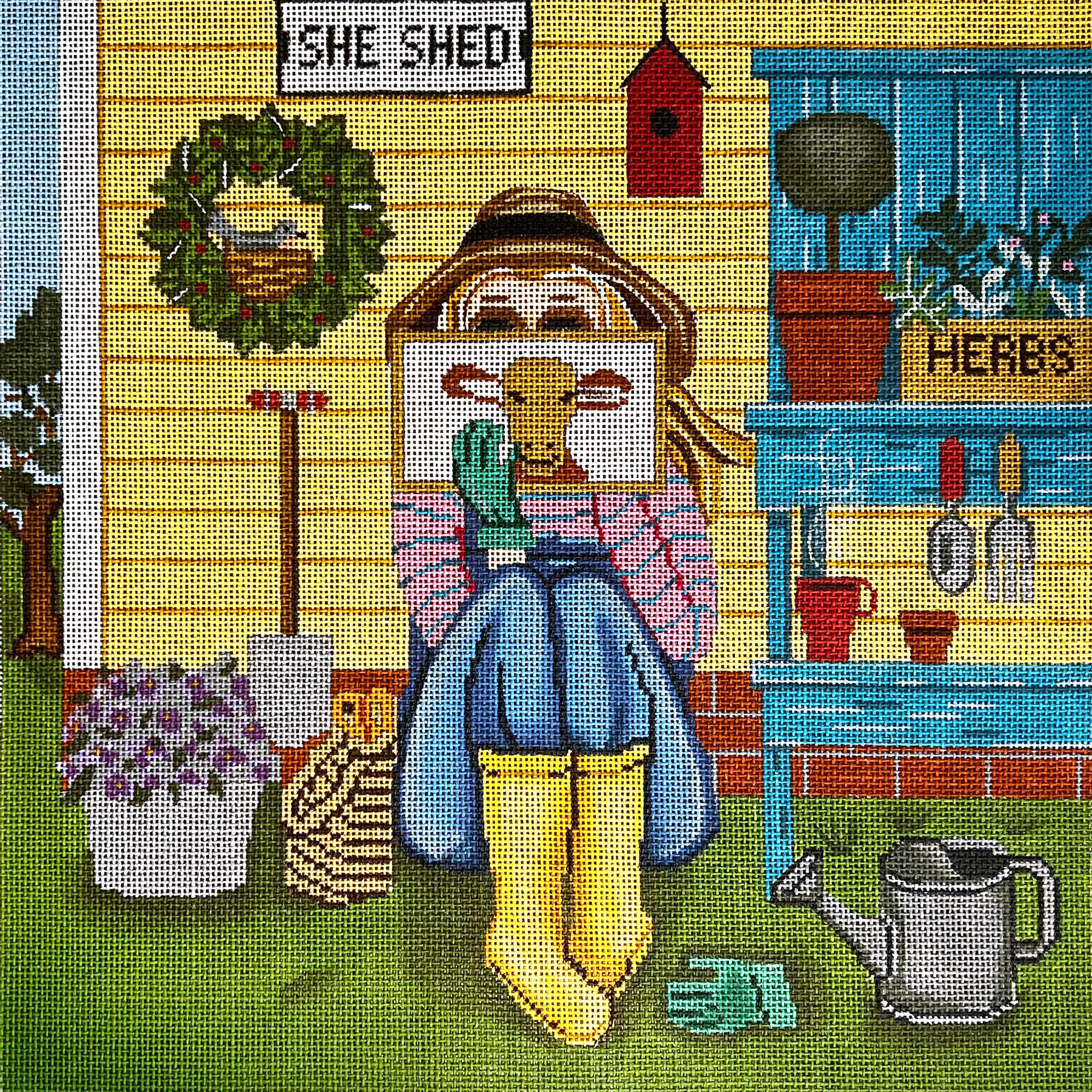 Gardening Stitching Girl P334