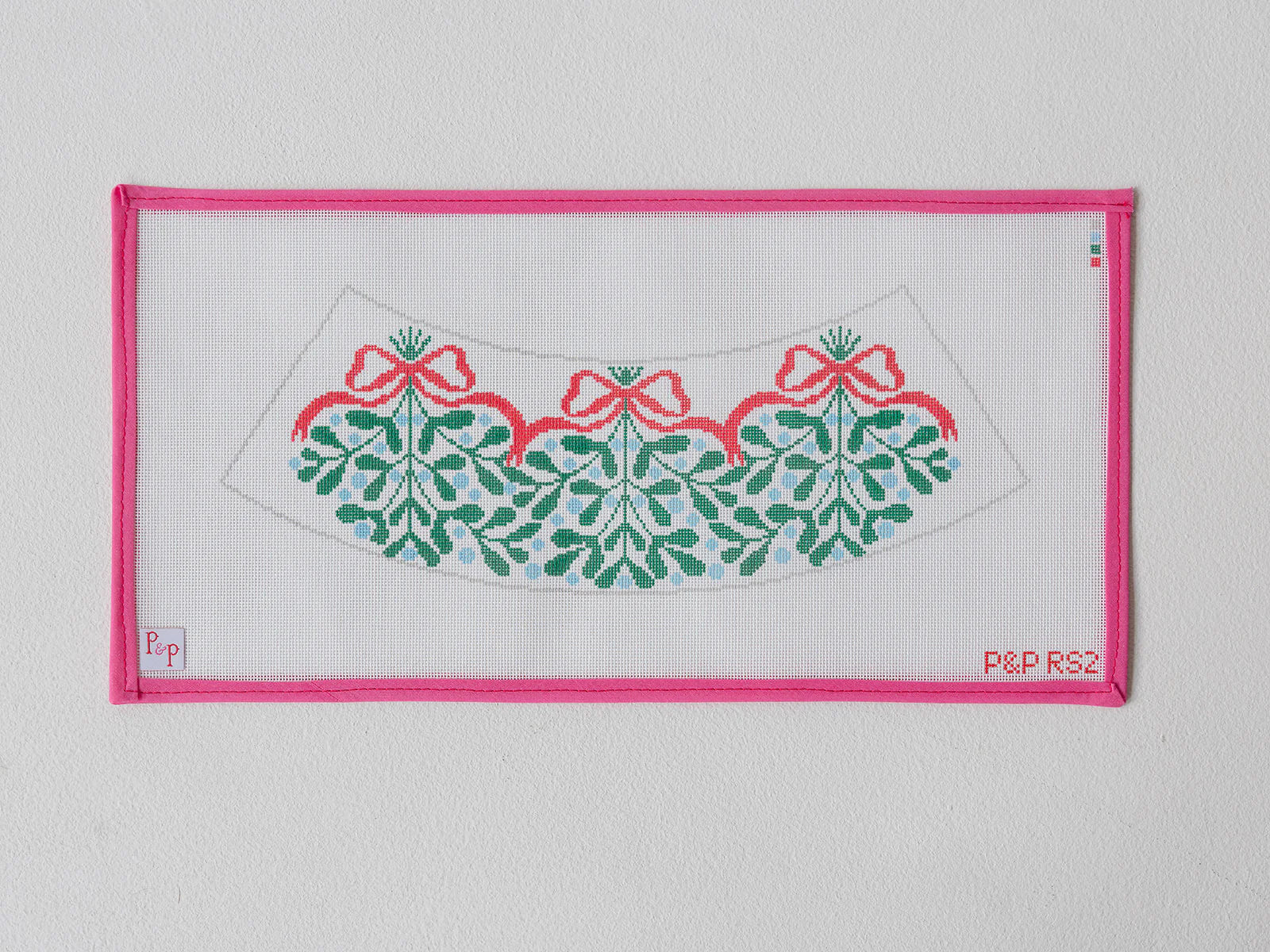 Red Bow Mistletoe Lampshade P&PRS2