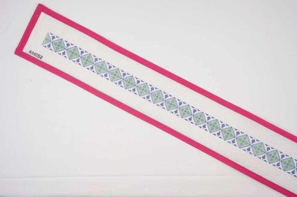 Green and Blue Geometric Belt AOK152