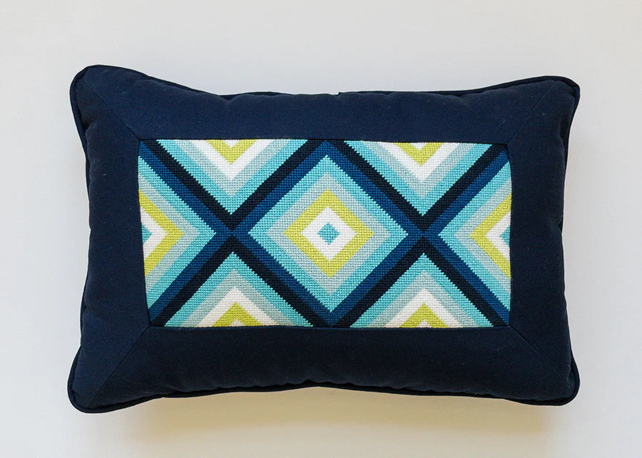 Cabana Blue Lumbar Pillow IKS 1067