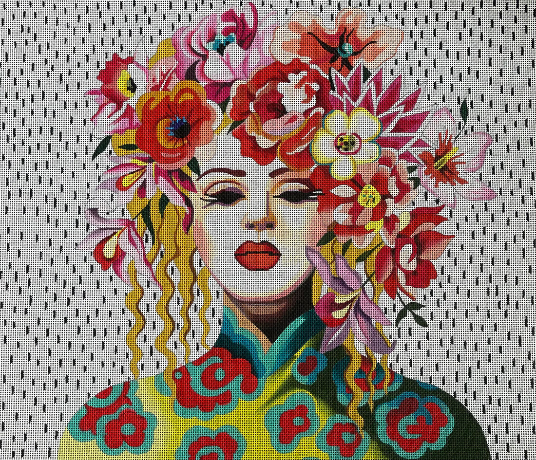 Lady with Floral Hair COP - PE301B
