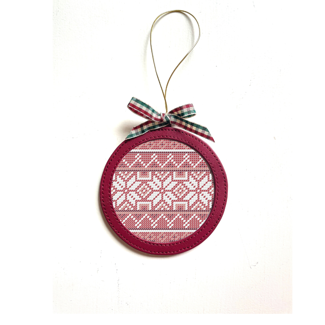 Leather Ornament Round