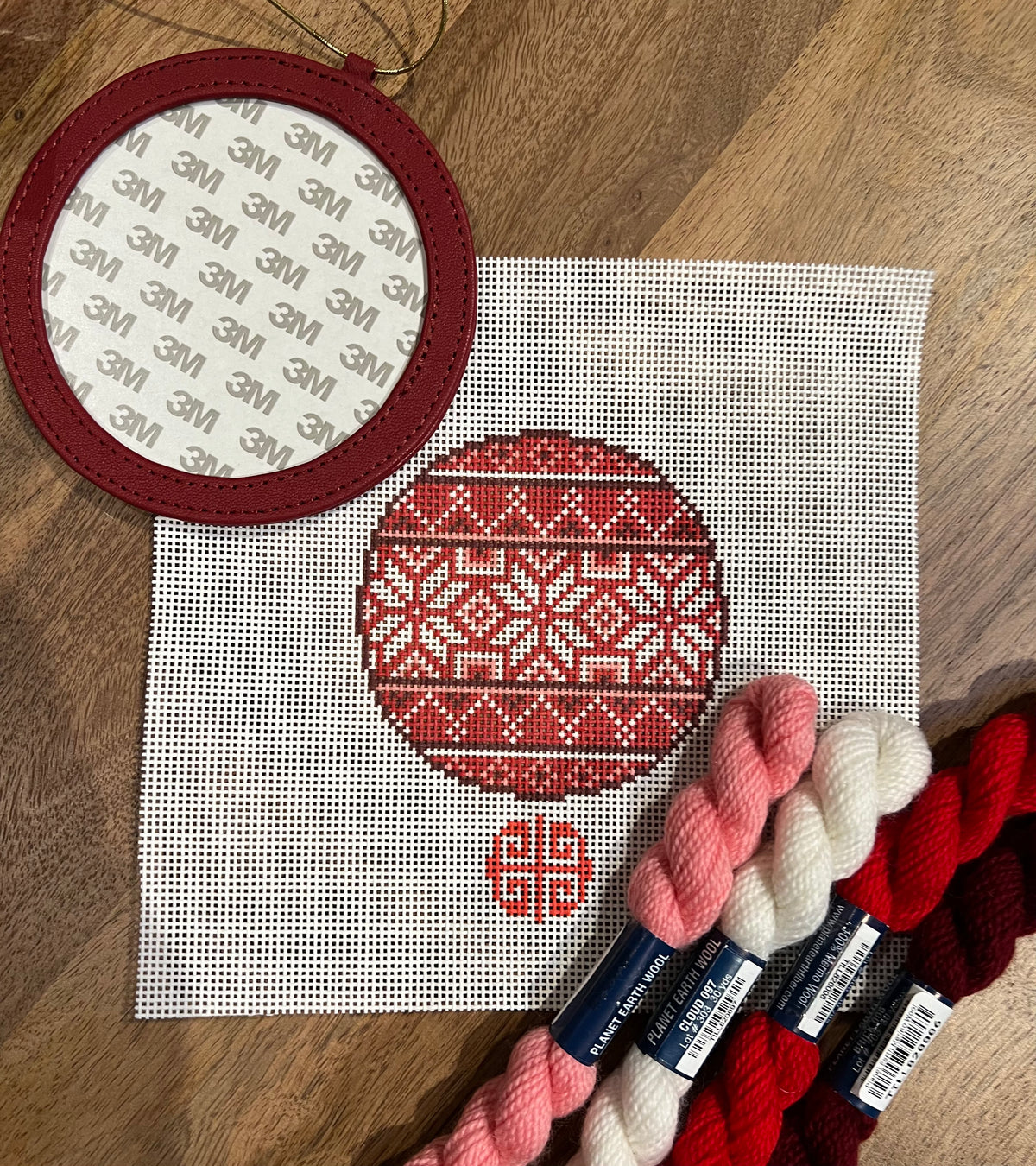 Red Fair Isle Ornament StitchBreak Designs — Needlepoint Junction