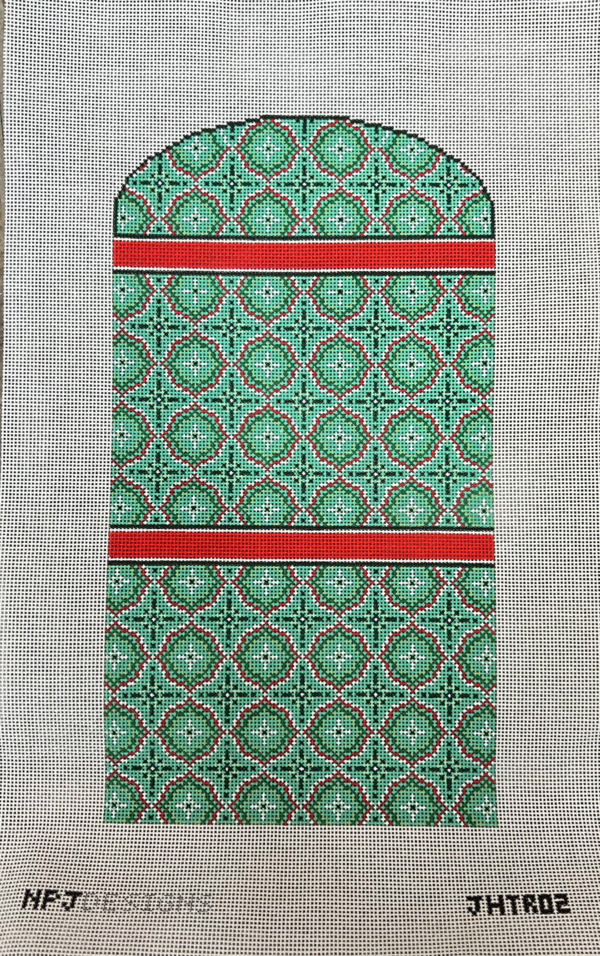 Green and Red Trifold JHTR02 — Needlepoint Junction