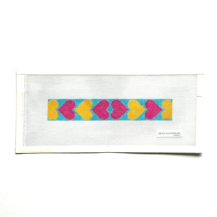 Heart key fob - Pink Yellow Blue JS-128B