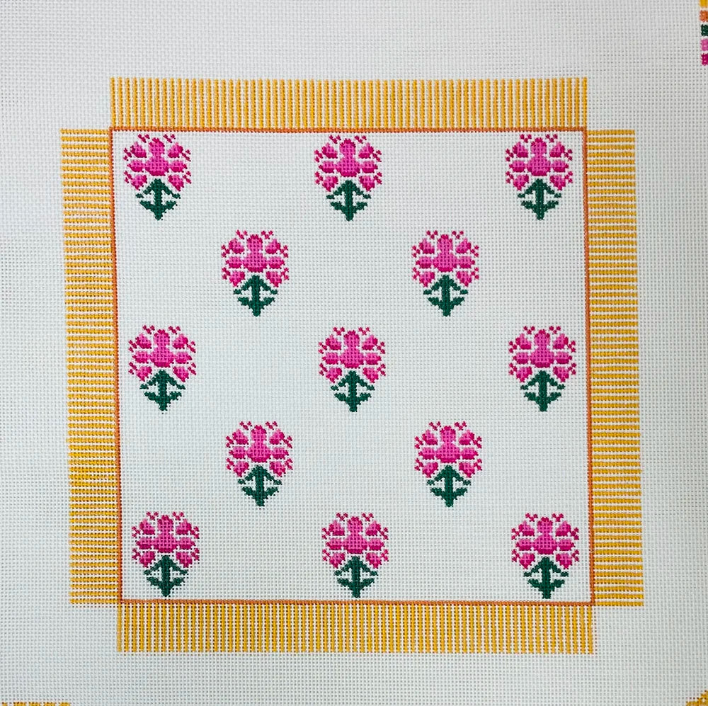 Anne Fisher Pink Block Print with Yellow Stripe AF308