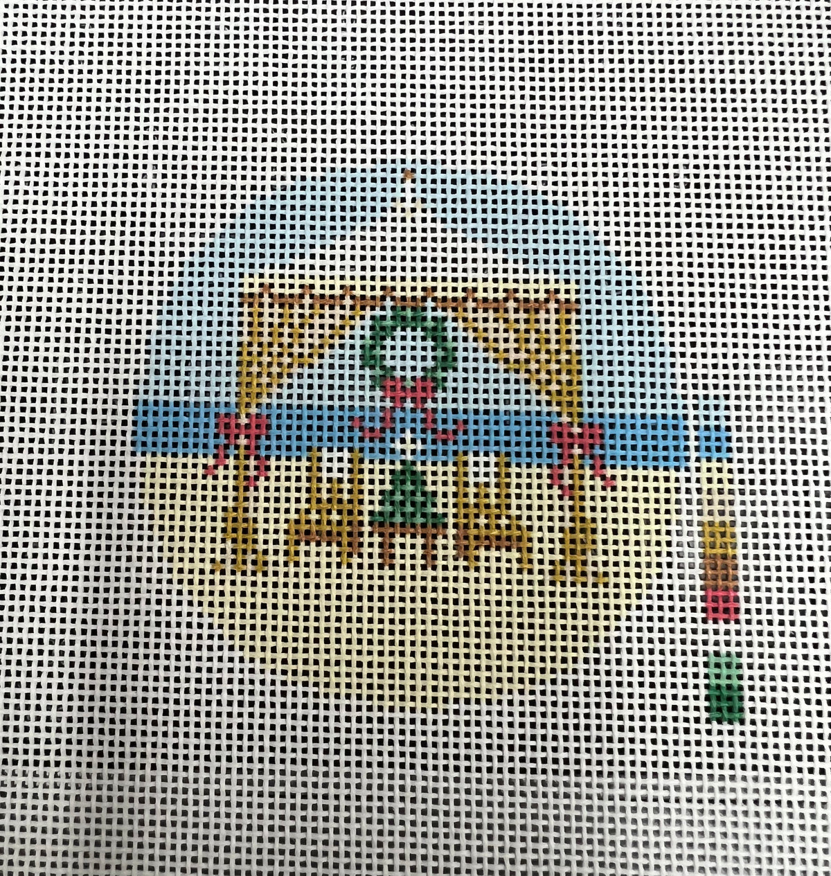 Cabana Christmas 3 inch Round — Needlepoint Junction