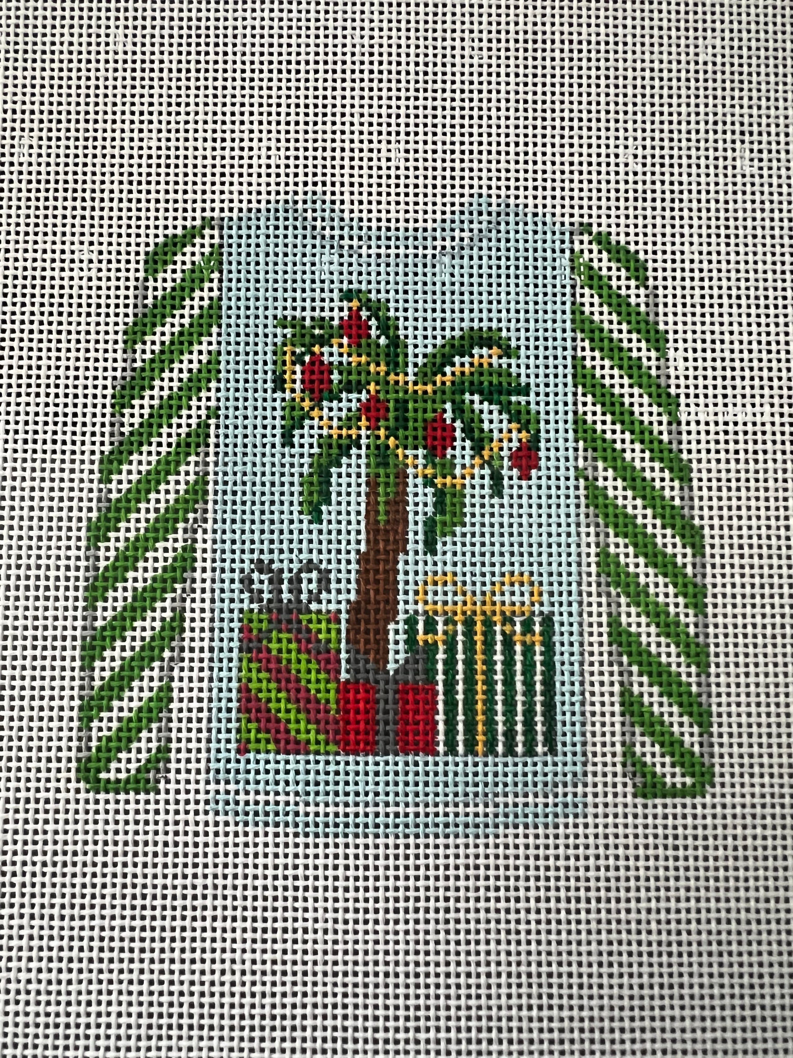 Palm Tree Blue  Sweater 0-1990 KK