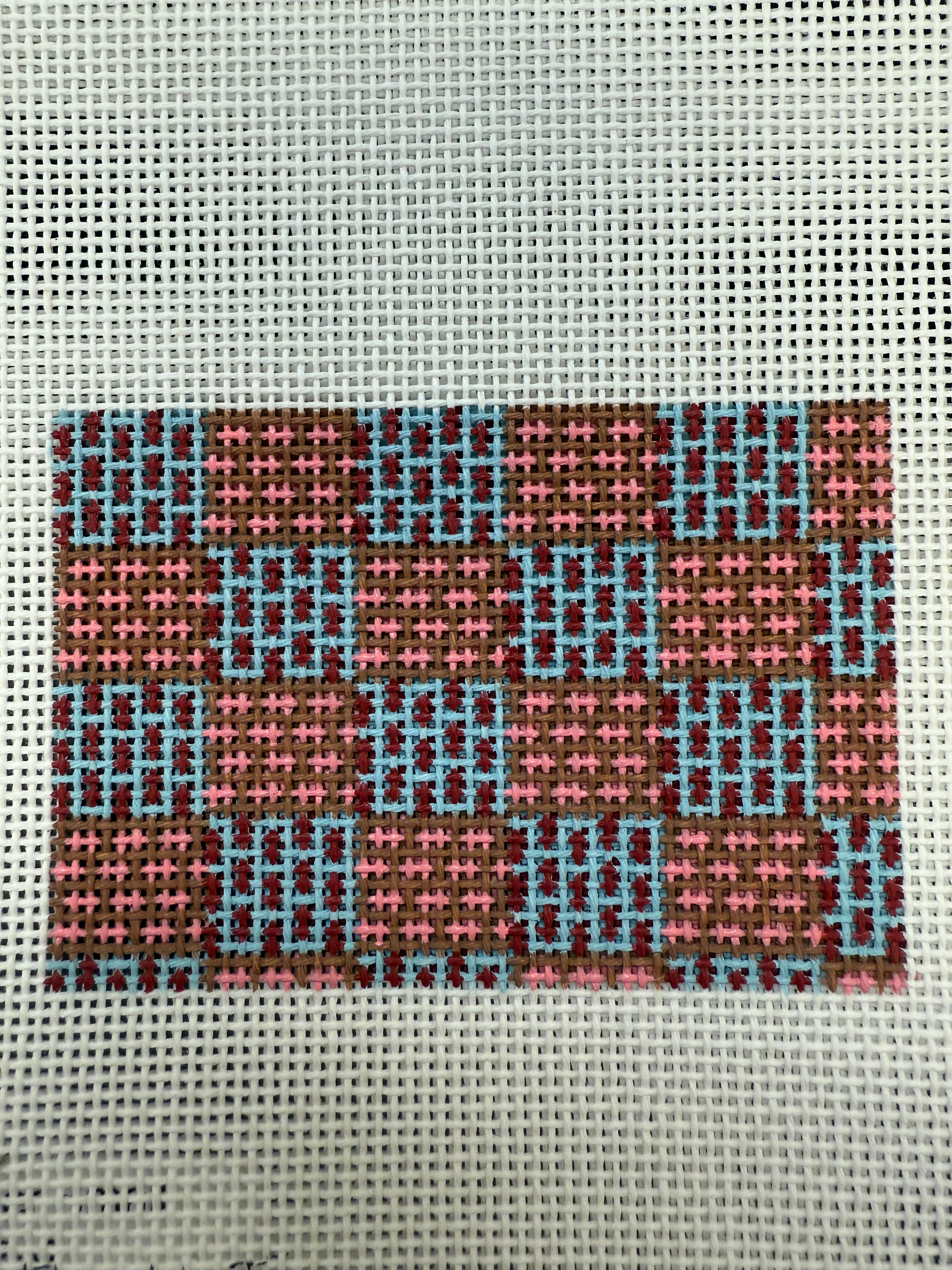 Plaid Pink and Blue Wallet Insert