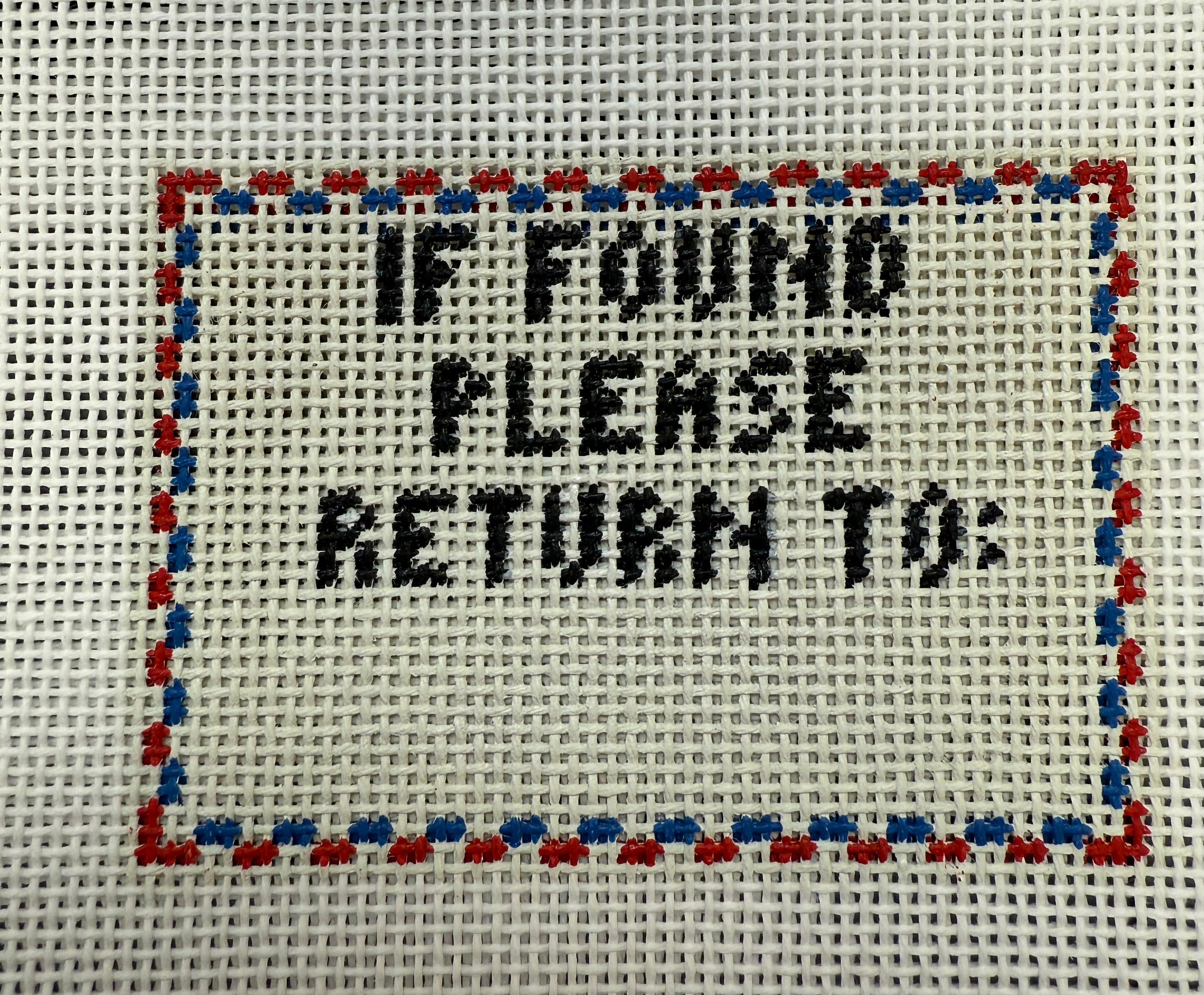 If Found Please Return 2 x3 Insert