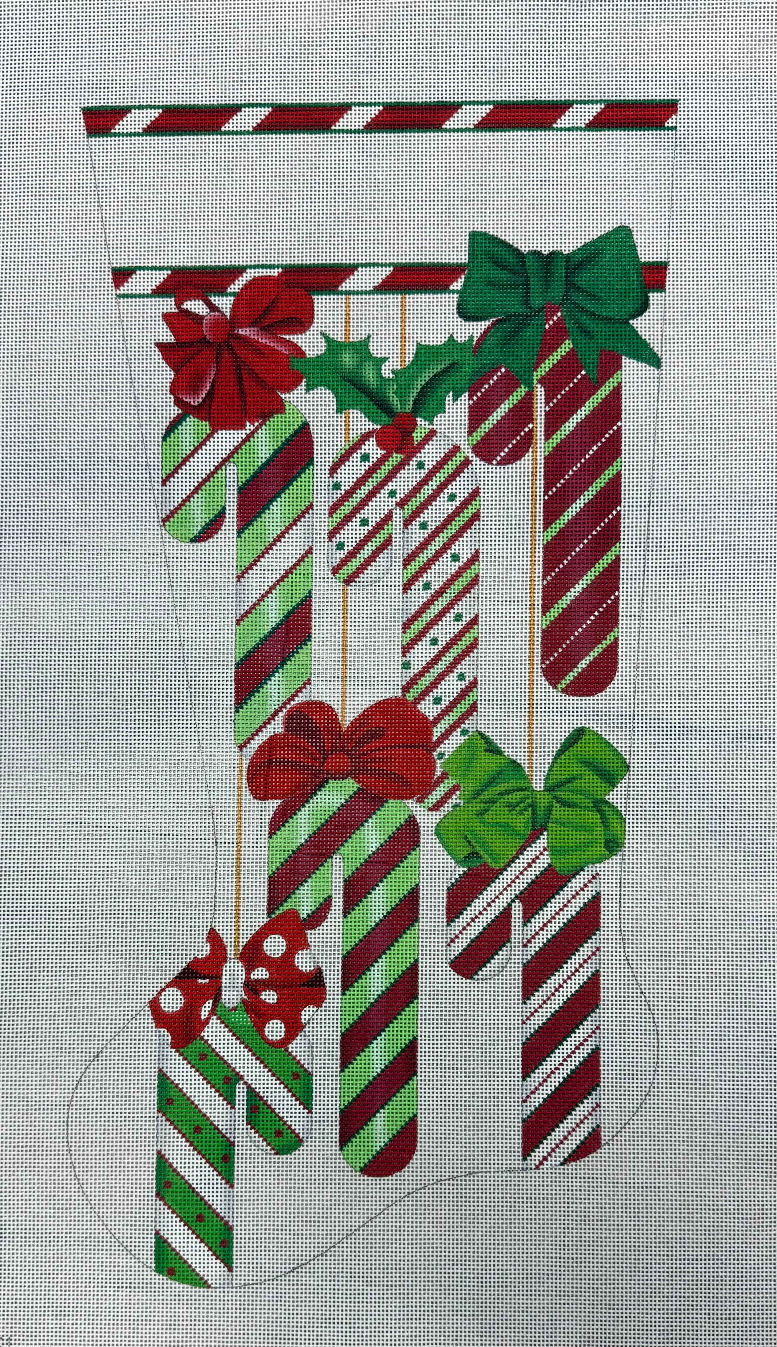 Candy Cane Stocking Red 1551