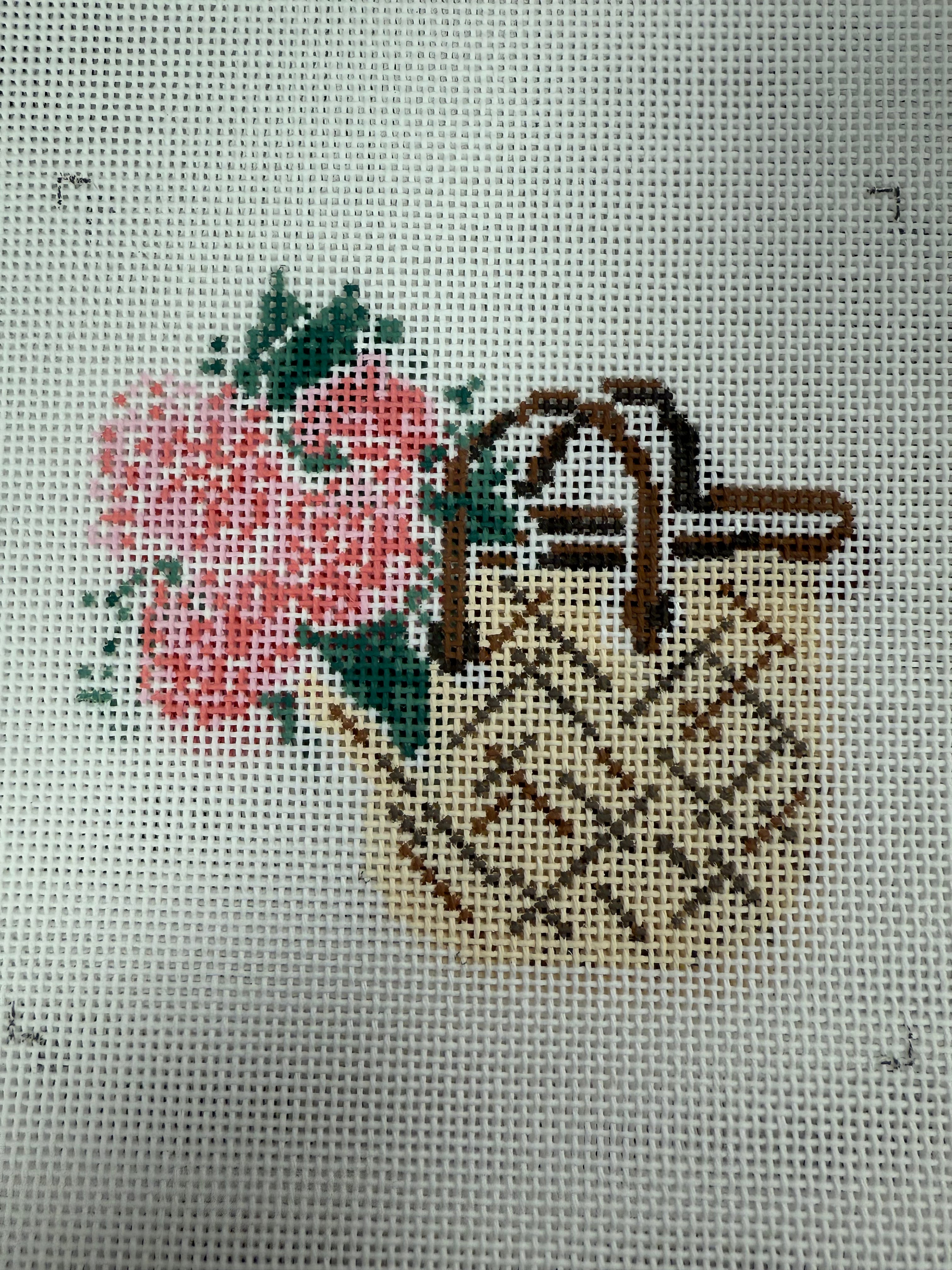 Hydrangea in basket Pink CM64