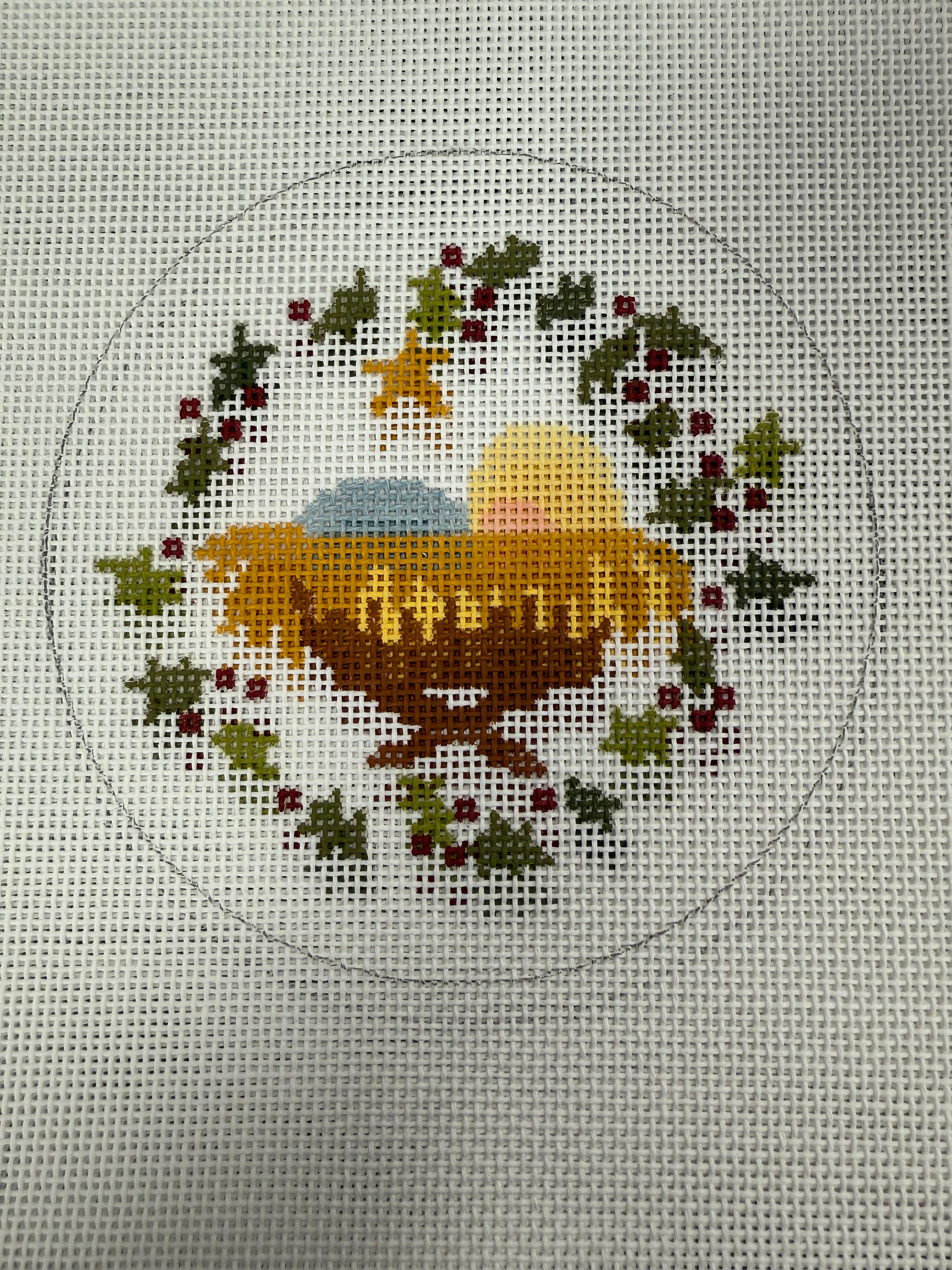 Manger with Holly RC025