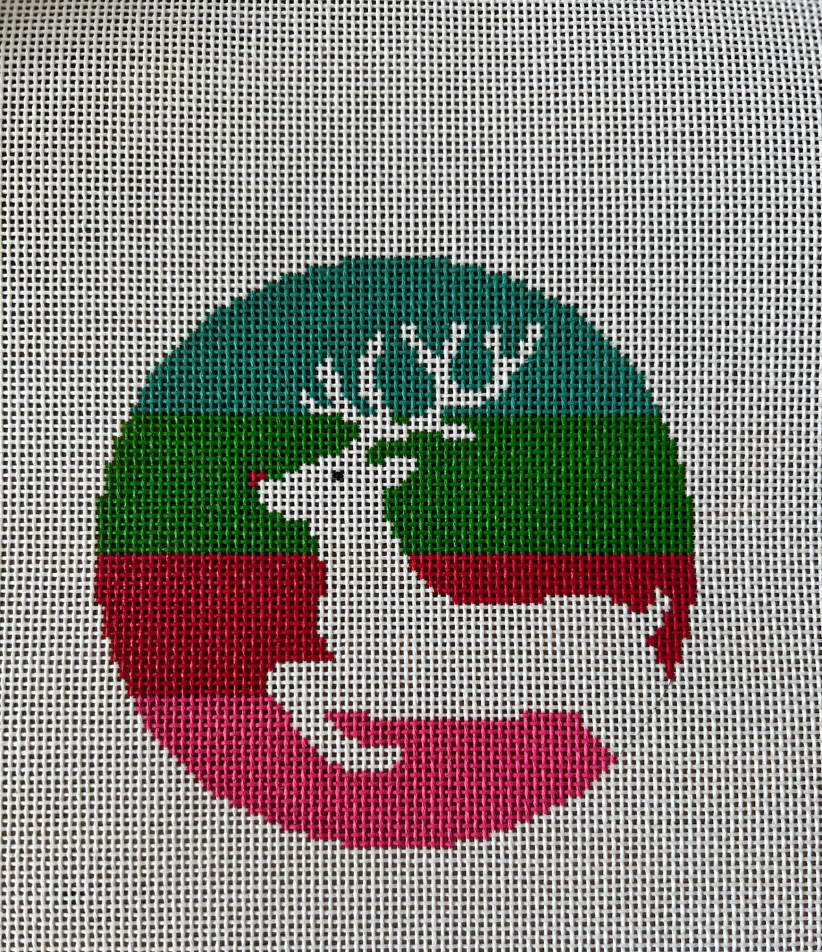 Reindeer on Stripes X26/27 LB — Needlepoint Junction