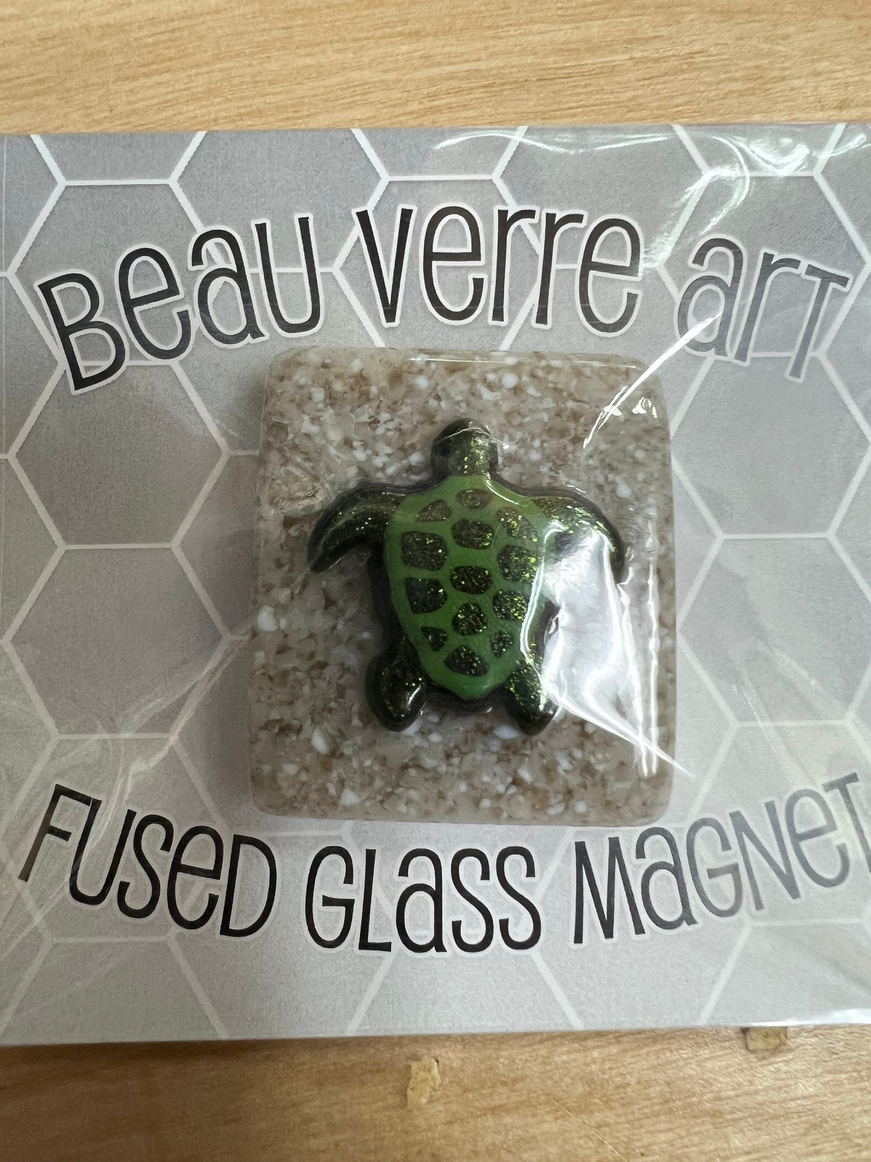 Beau Verre Art Needle Minders Sea Turtle