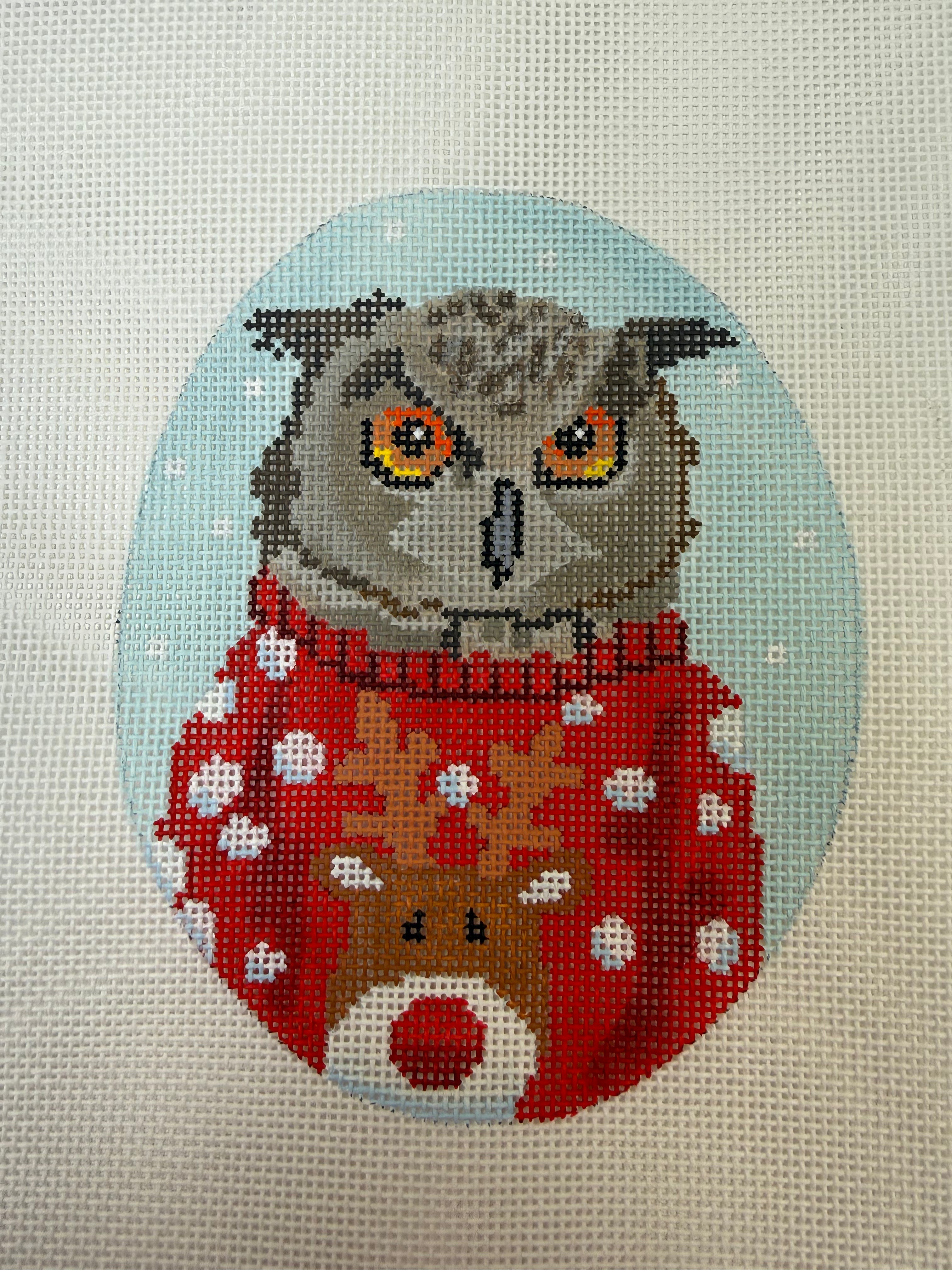 Owl with Reindeer Sweater SC XO074