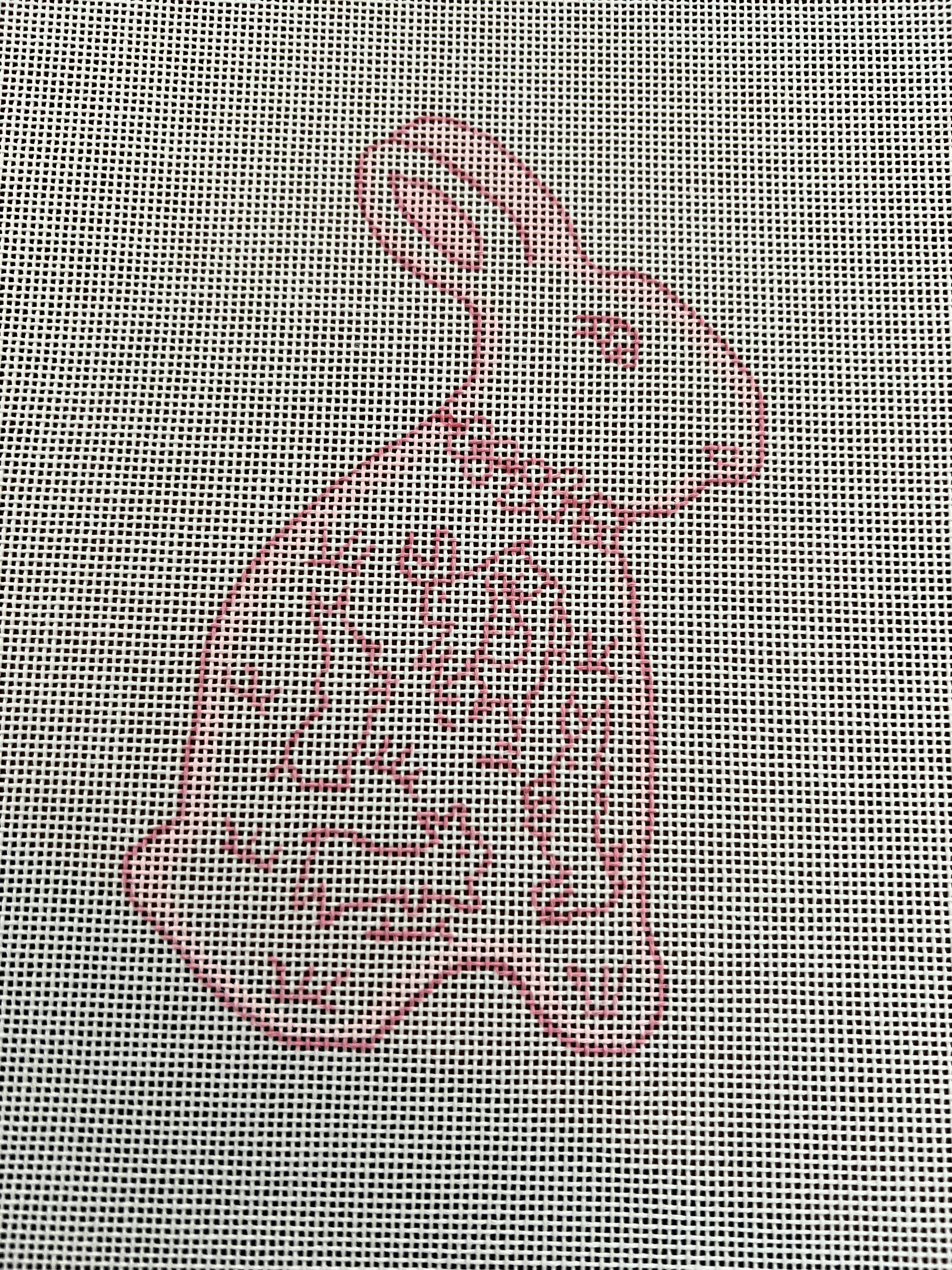 Small Pink Hare Outline