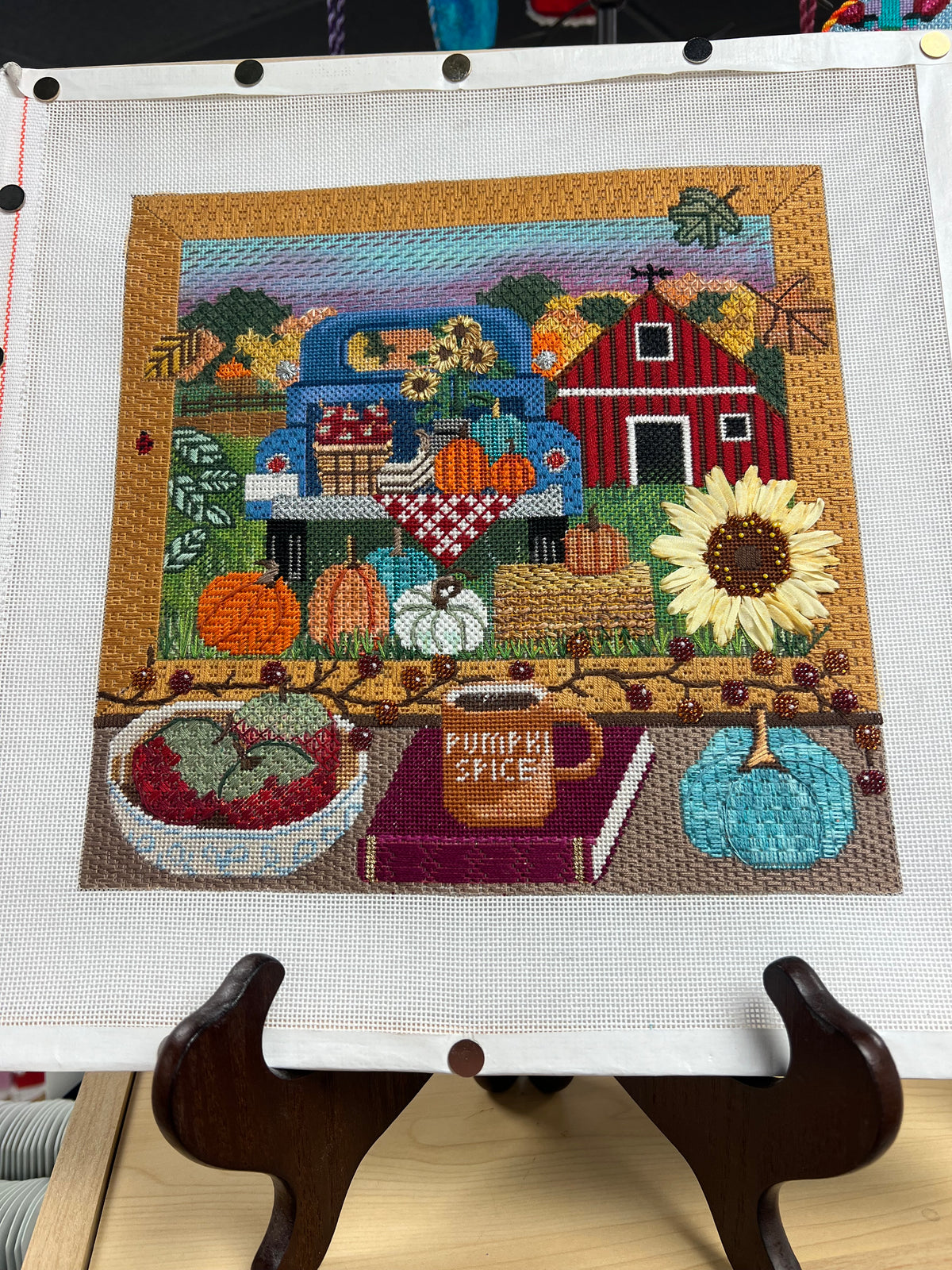 Autumn Designed by Gayla Elliott Class — Needlepoint Junction
