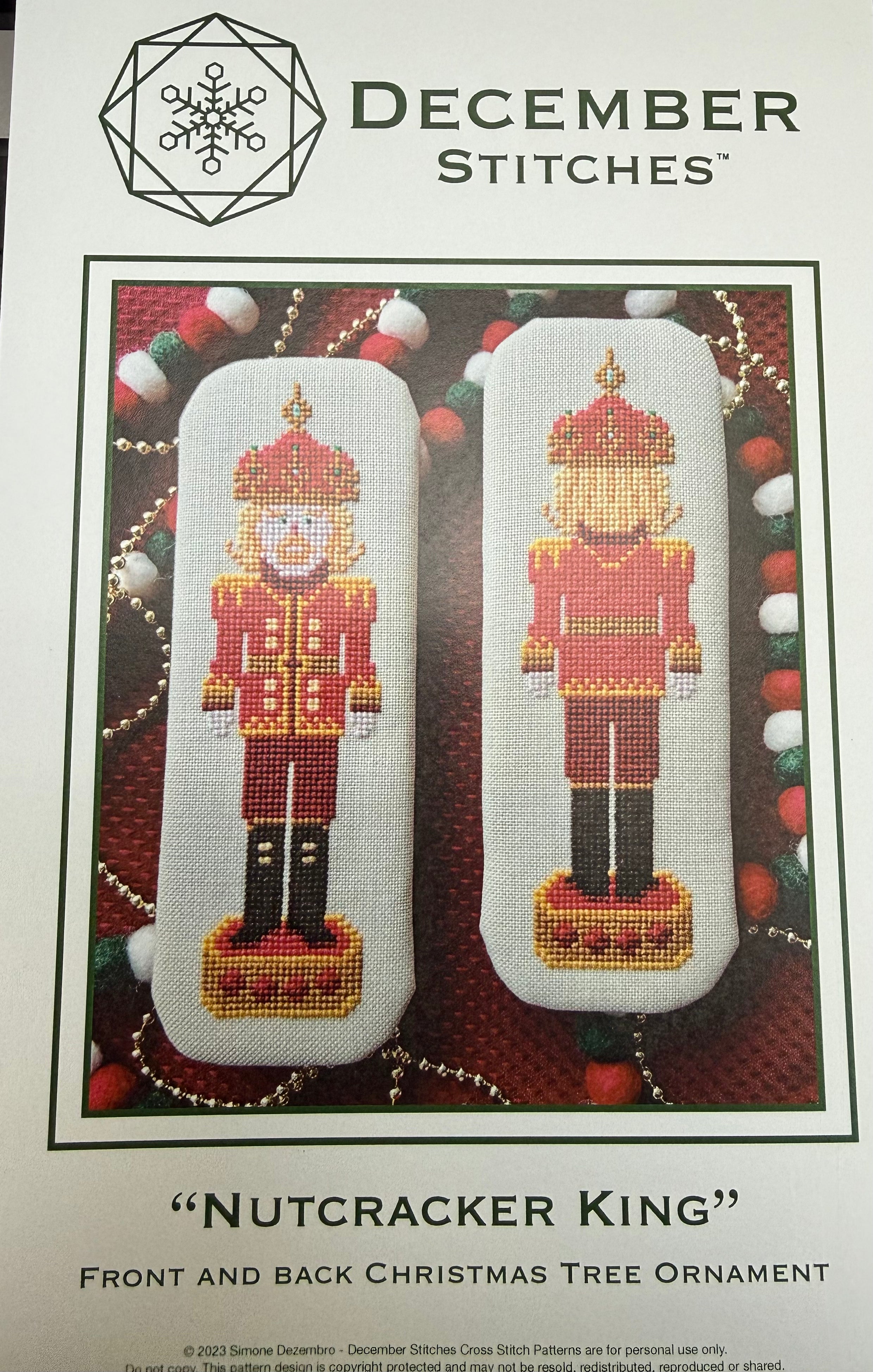 Nutcracker King Xstitch Ornament