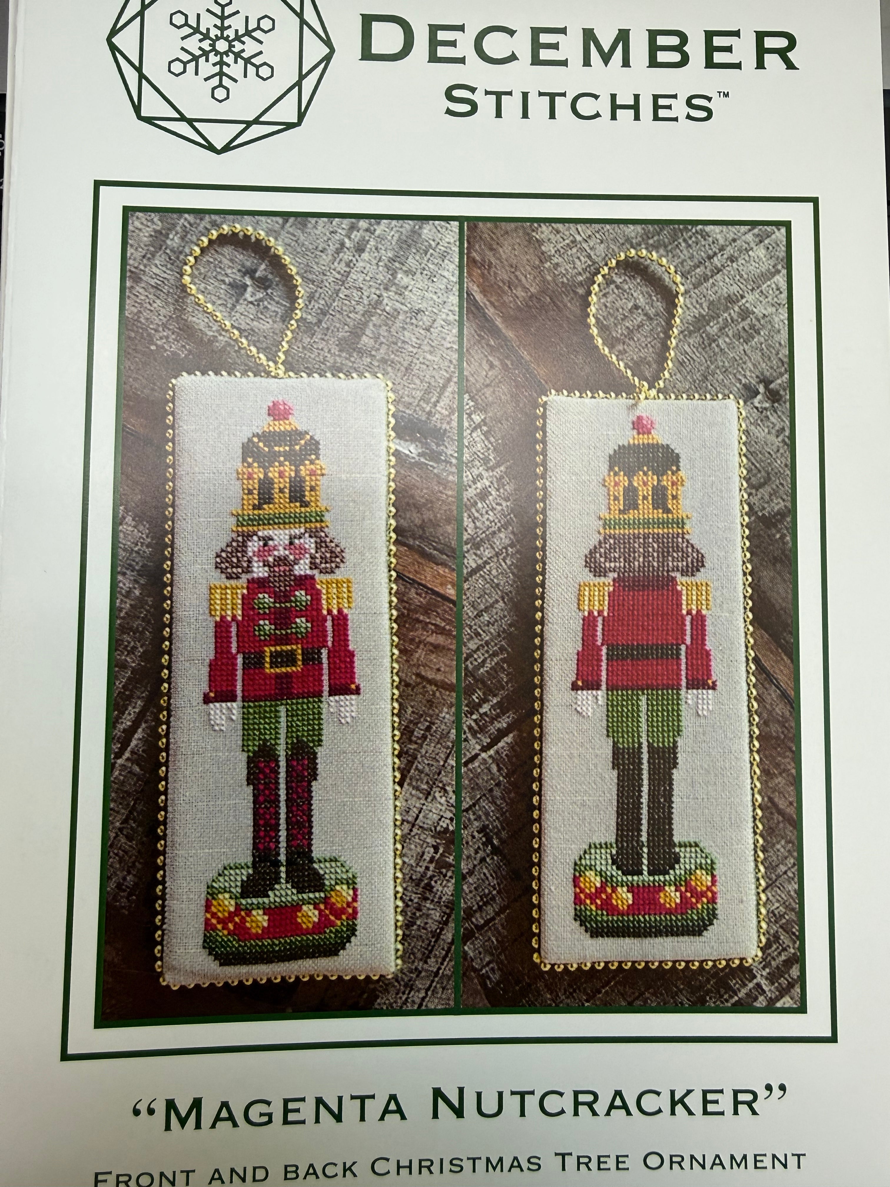 Nutcracker Magenta Xstitch Ornament