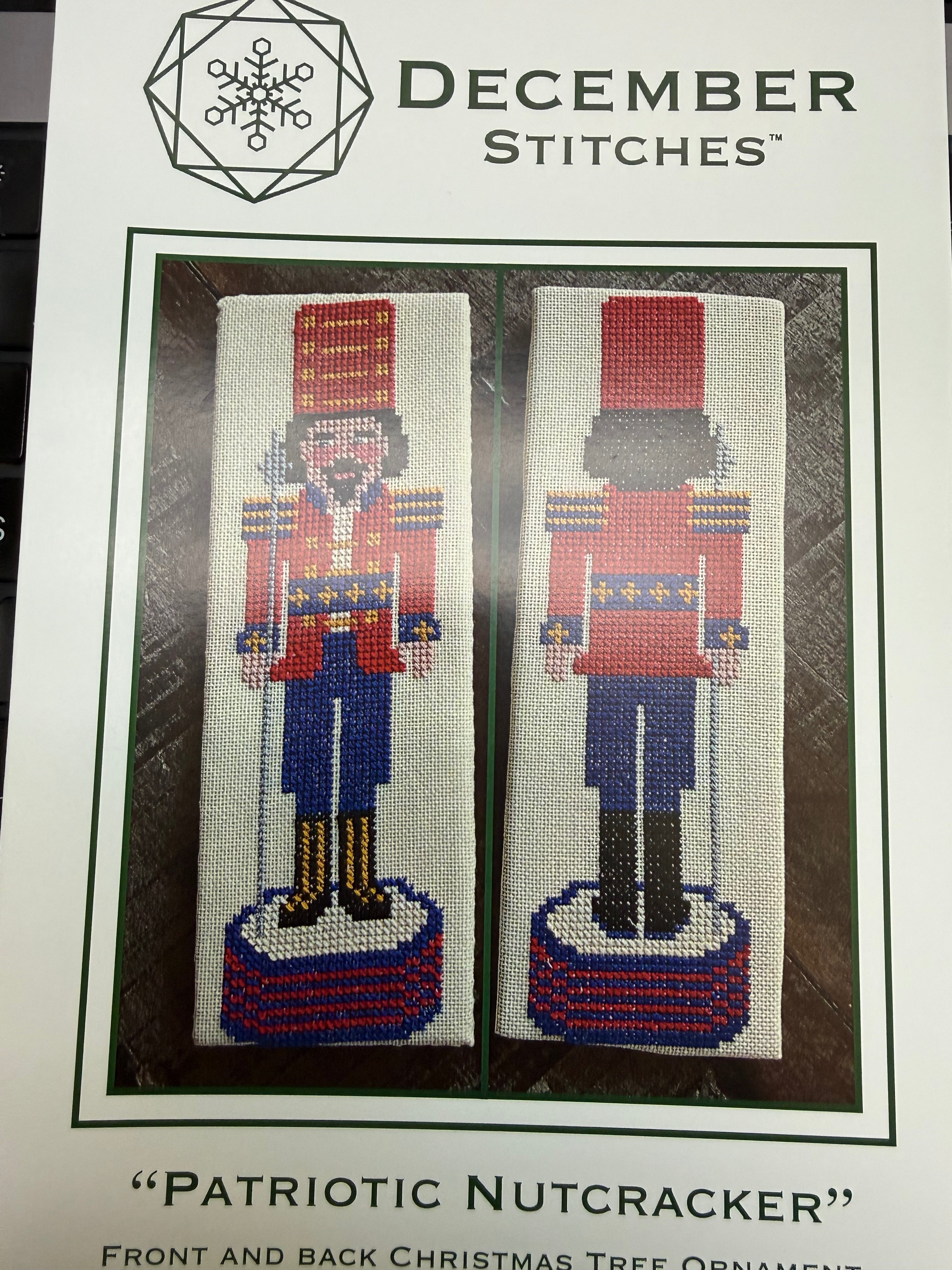 Nutcracker Patriotic Xstitch Ornament