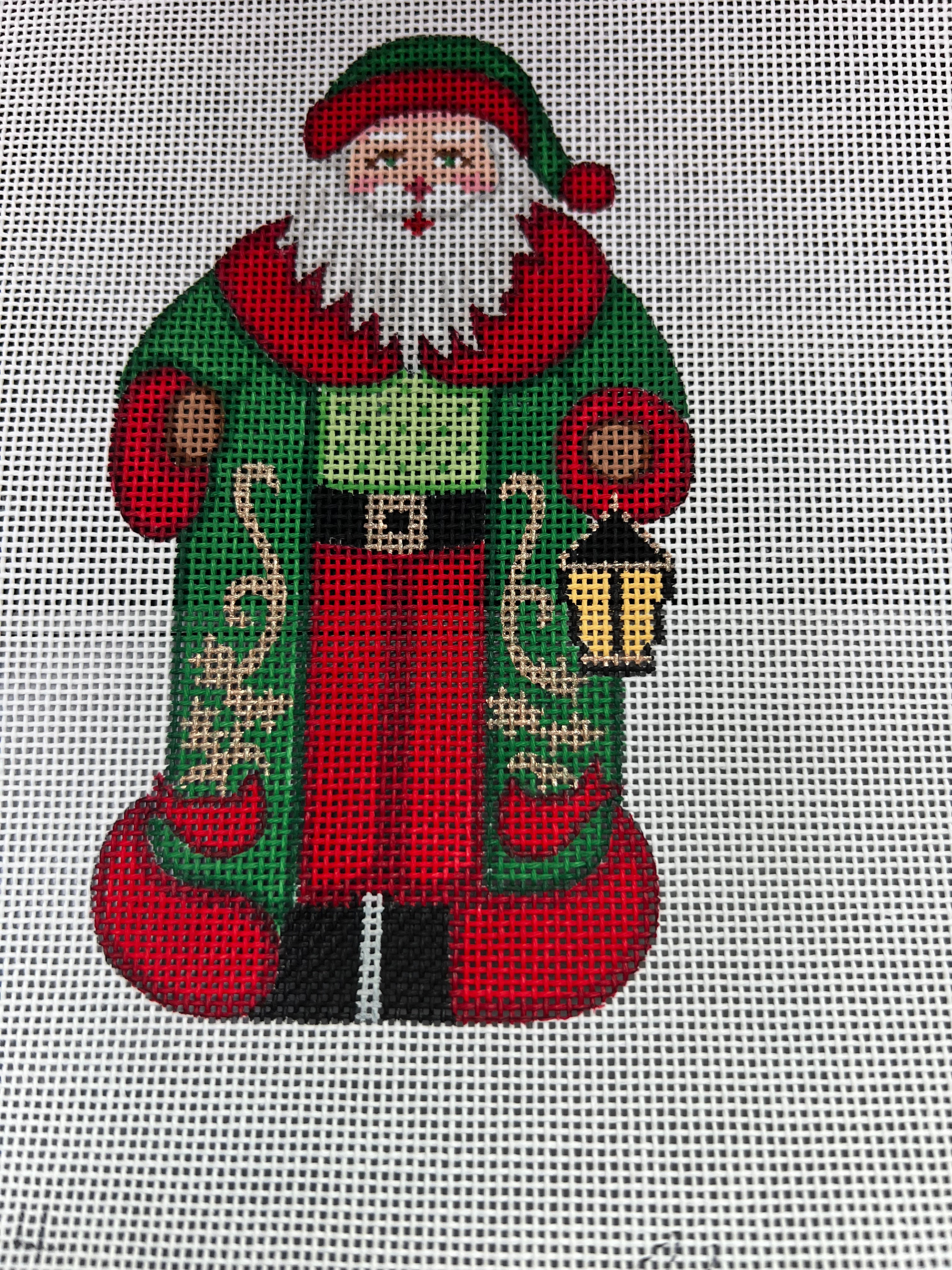 Santa w/Green Coat & Lantern OS04