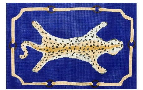 Leopard Clutch in Blue DG-3A-B