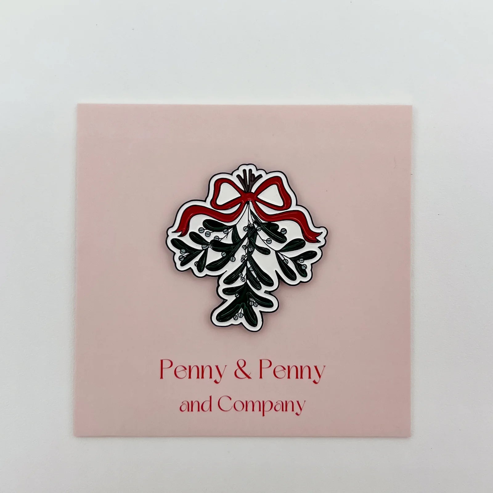 Red Bow Mistletoe Needle Minder