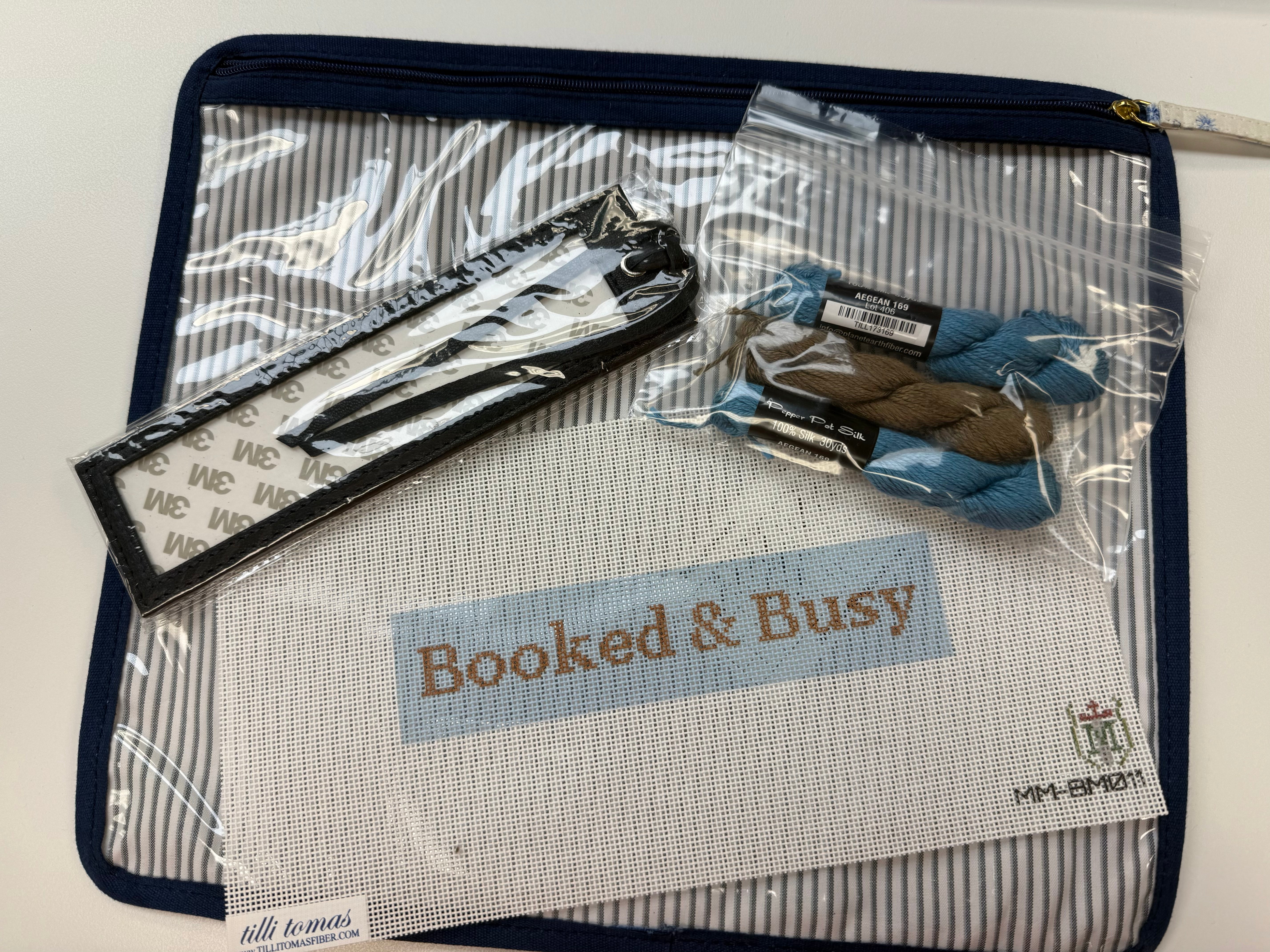 BookMark Pack n Go Booked and Busy Blue