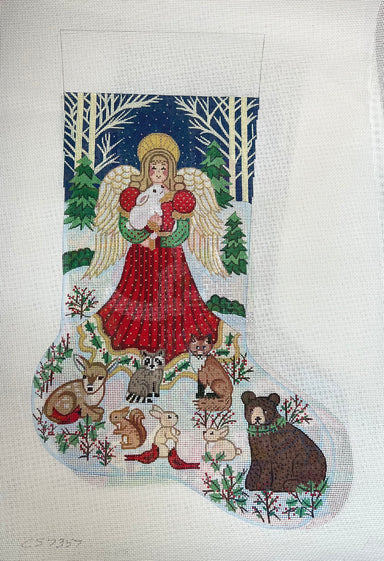 Stocking Cuff - Sleigh Ride hand-painted needlepoint stitching canvas, Needlepoint Canvases & Threads